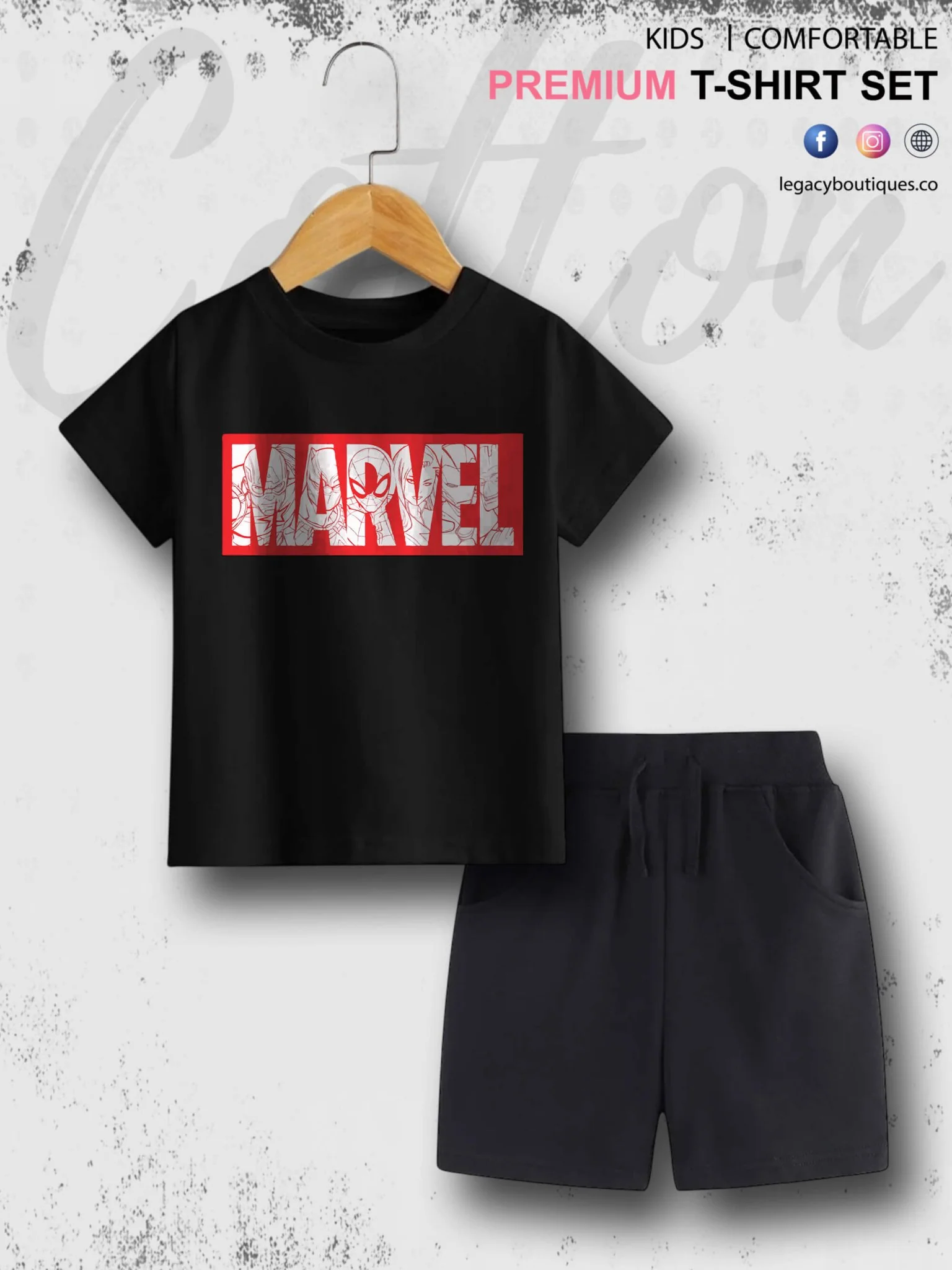 6 Month To 6 Year Babies Marvel Print High Quality T-shirt Set - Image 2