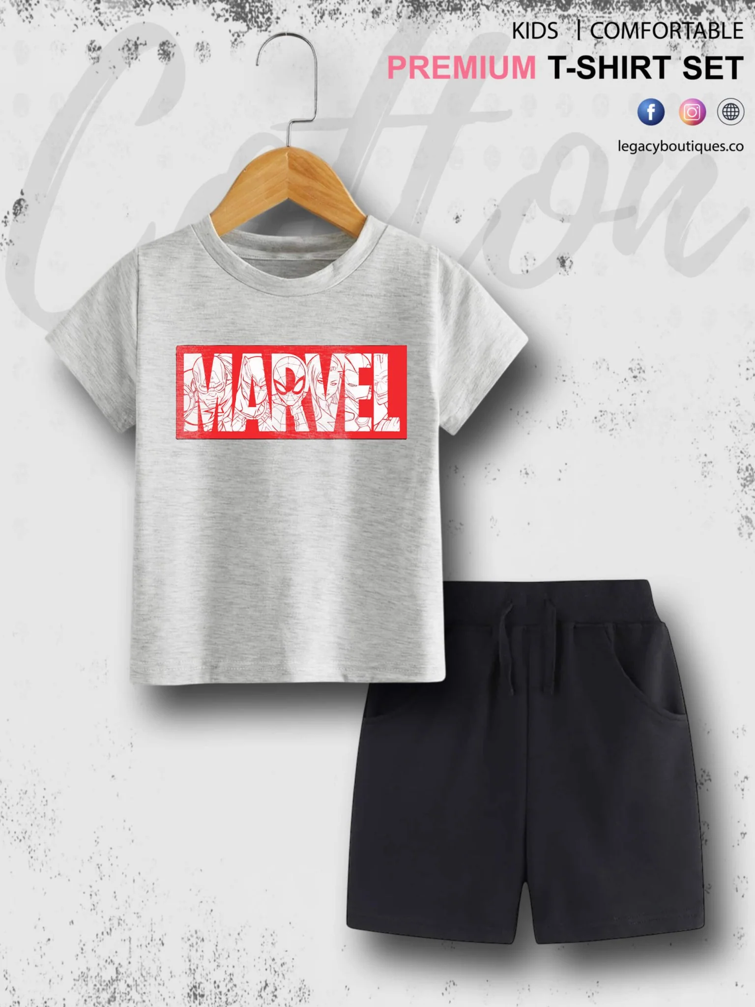 6 Month To 6 Year Babies Marvel Print High Quality T-shirt Set - Image 3