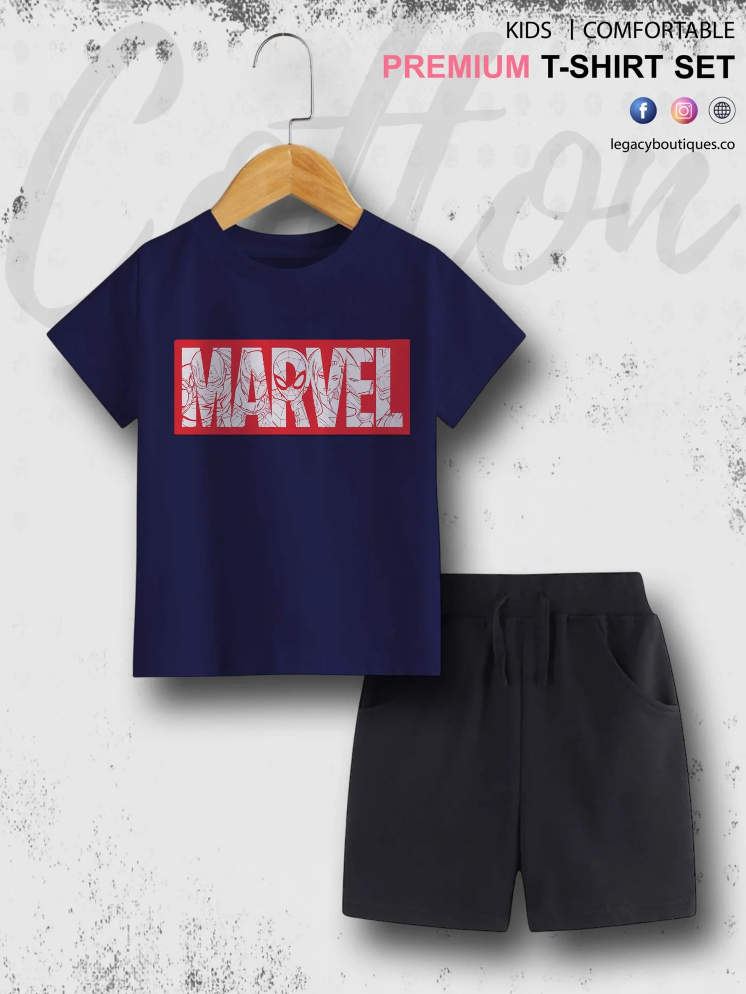6 Month To 6 Year Babies Marvel Print High Quality T-shirt Set - Image 4