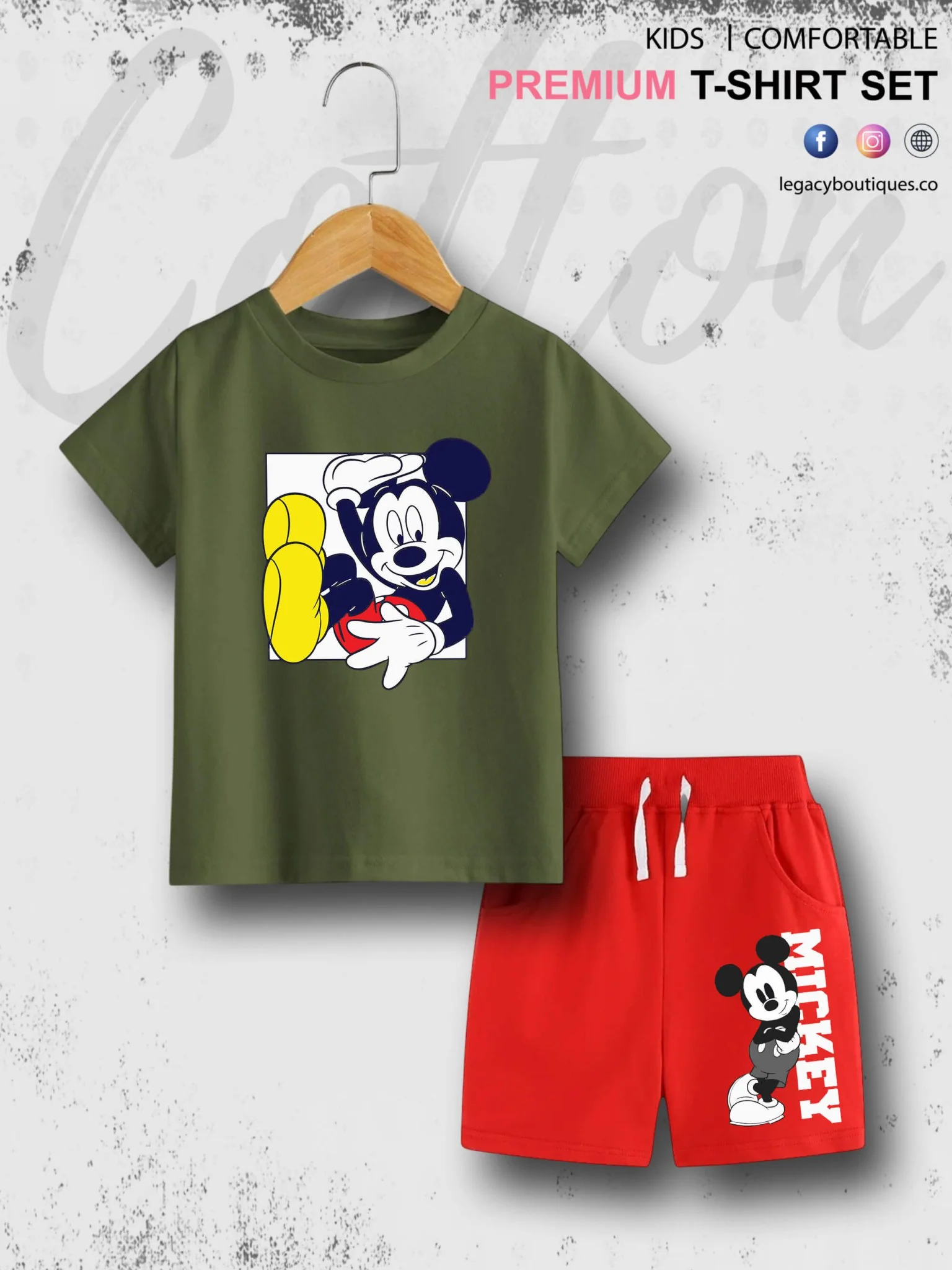 6 Month To 6 Year Babies MICKEY Print Good Quality T-shirt Set - Image 3