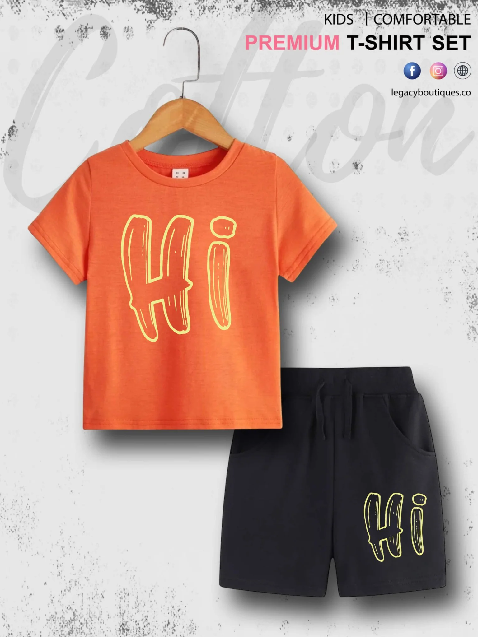 6 Month To 6 Year Kids Hi Print High Quality T-shirt Set - Image 2