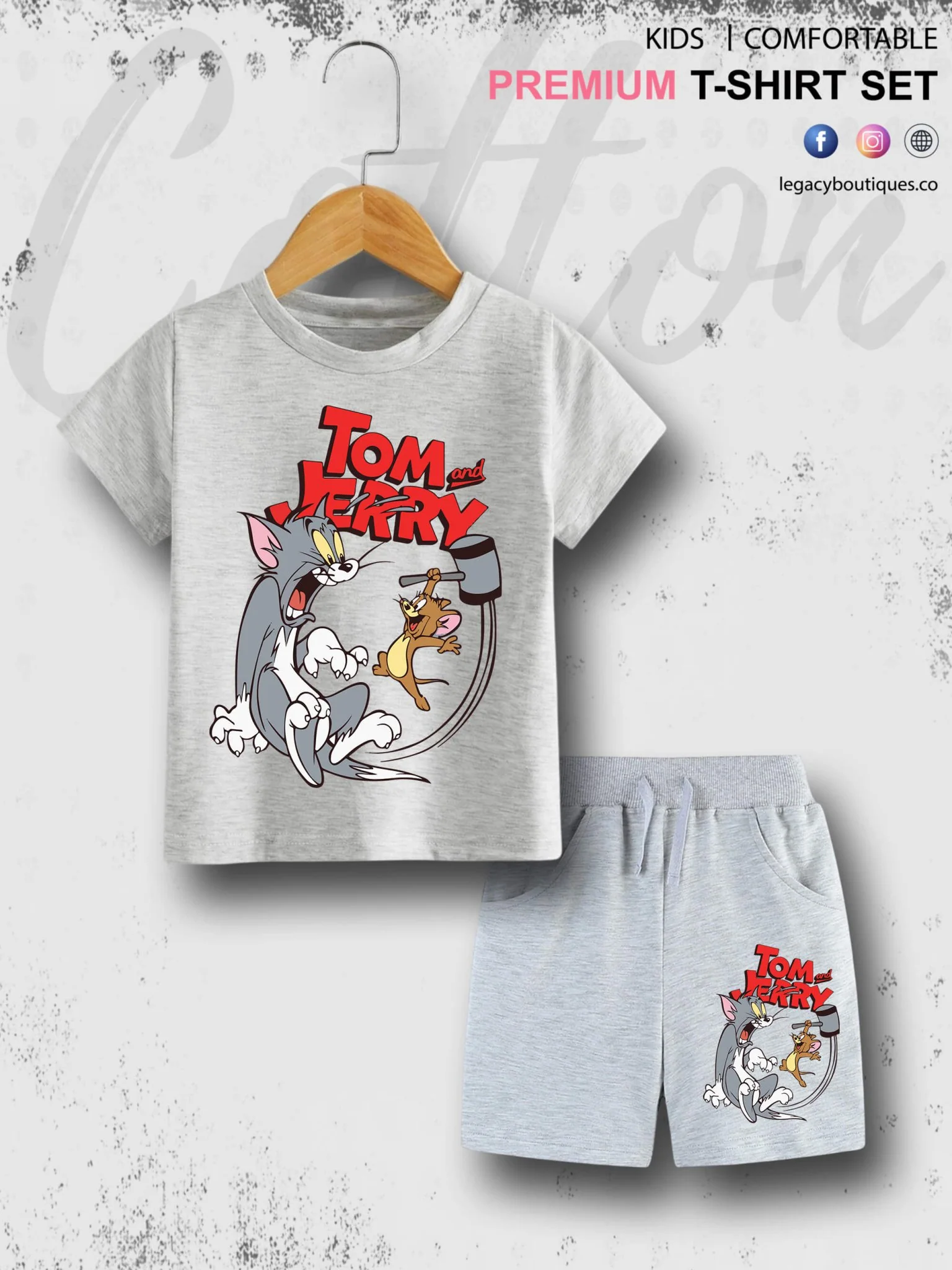 6 Month To 6 Year Kids Tom And Jerry Print Good Quality T-shirt Set - Image 4