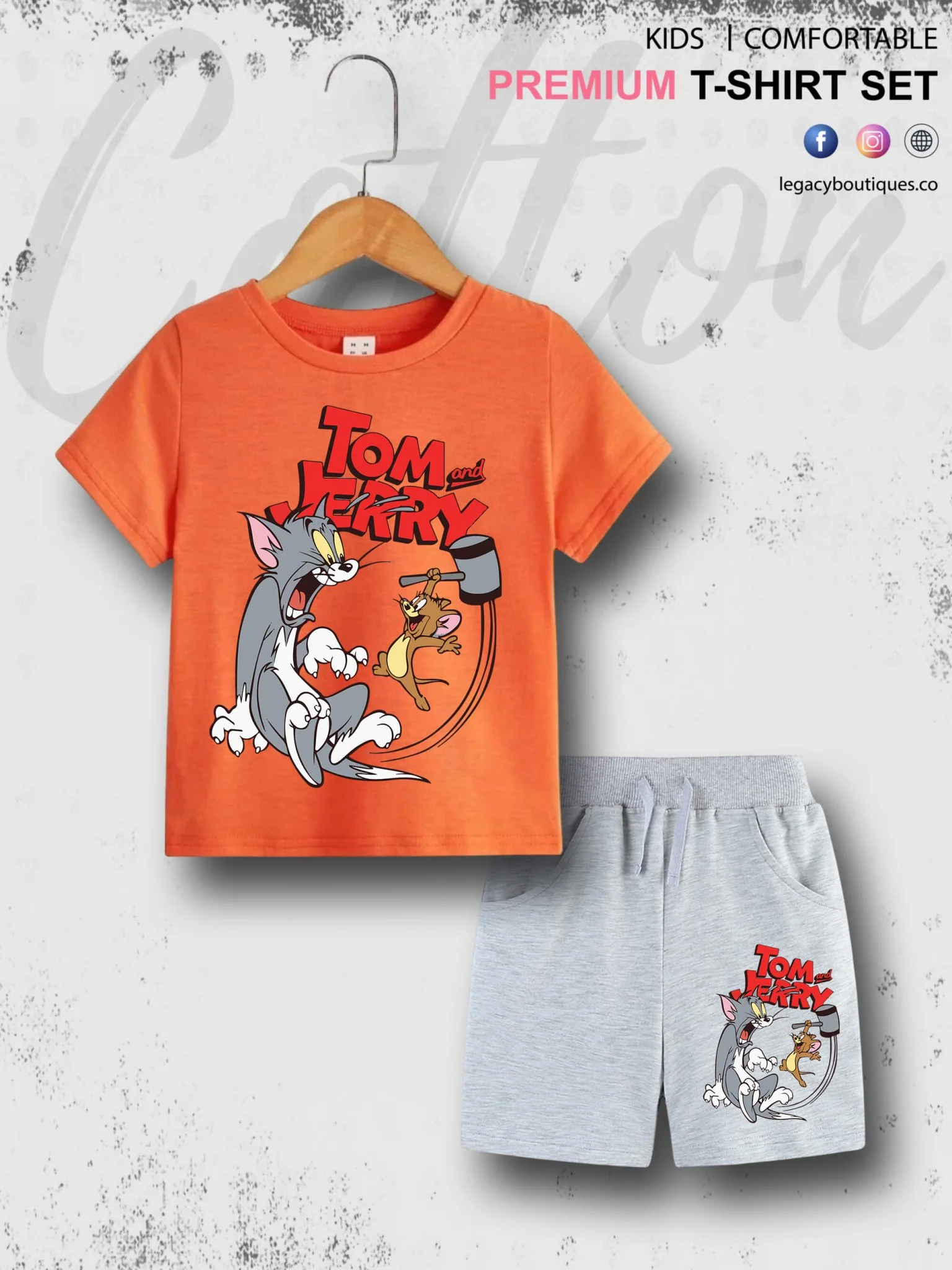 6 Month To 6 Year Kids Tom And Jerry Print Good Quality T-shirt Set - Image 5