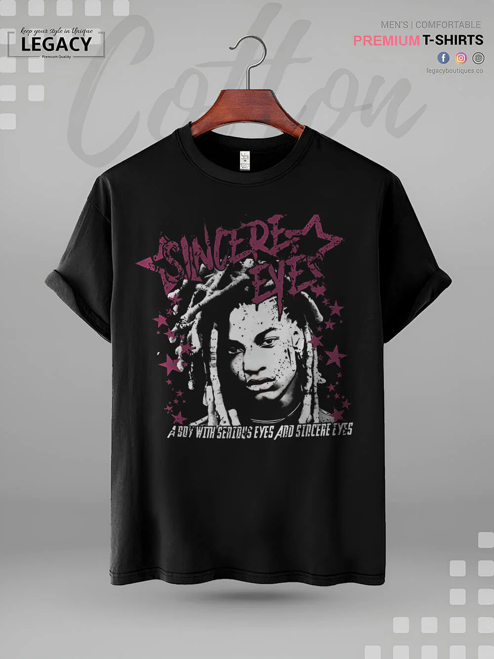 A Boy With Serious Eyes & Sincere Eyes Mens XXXL Tshirt In Lowest Price Only In BD
