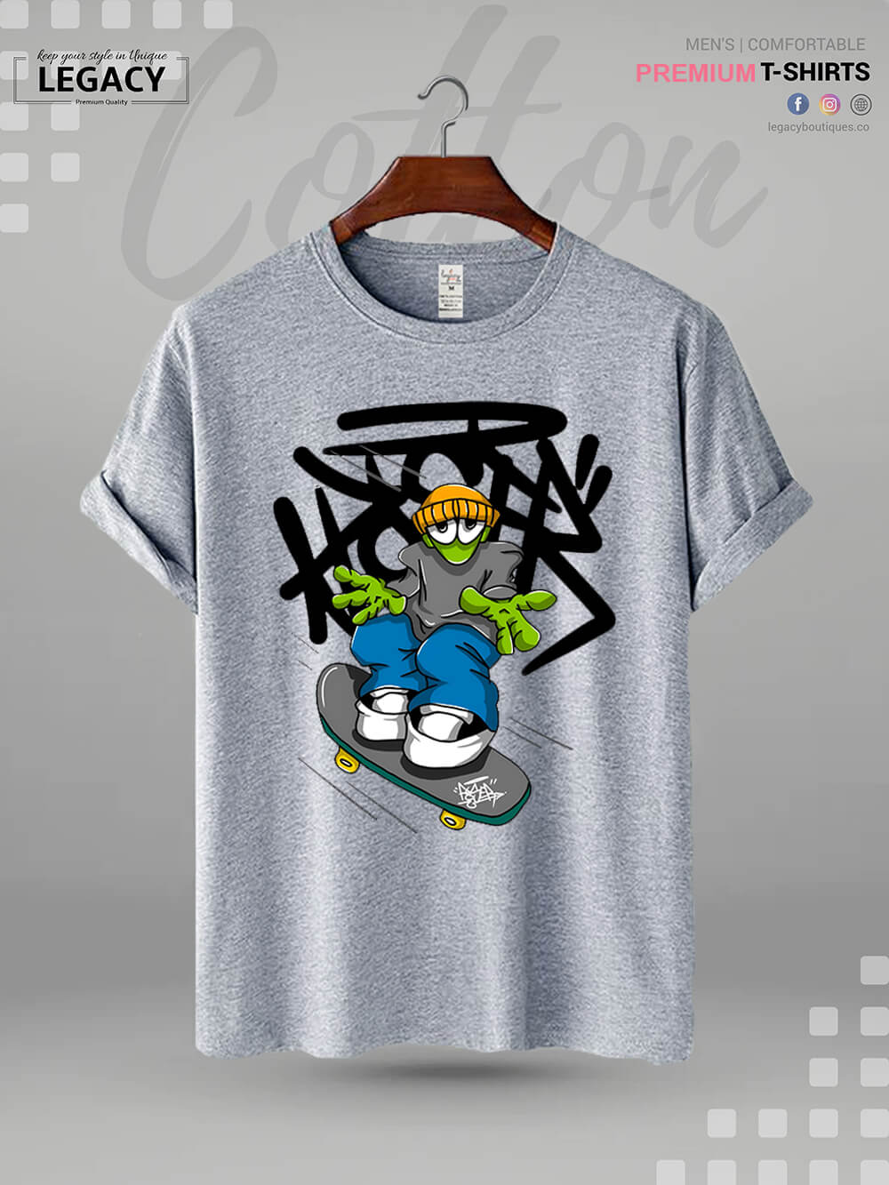 Alien Graphic Printed Men's High Quality T-Shirt In Lowest Price In Dhaka - Image 2