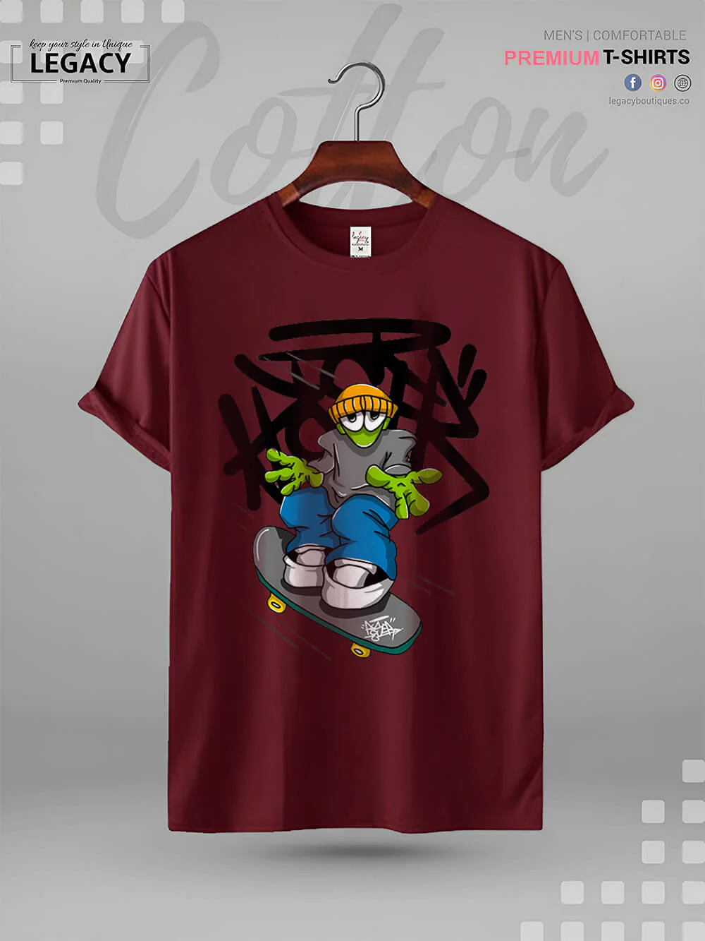 Alien Graphic Printed Men's High Quality T-Shirt In Lowest Price In Dhaka - Image 3