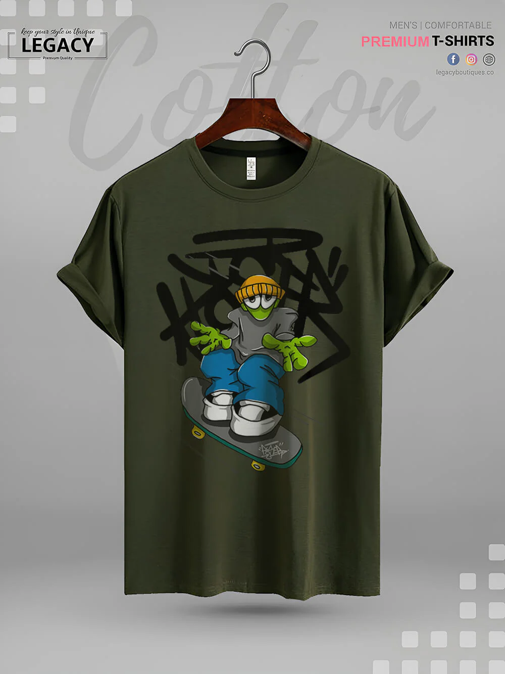 Alien Graphic Printed Men's High Quality T-Shirt In Lowest Price In Dhaka - Image 4