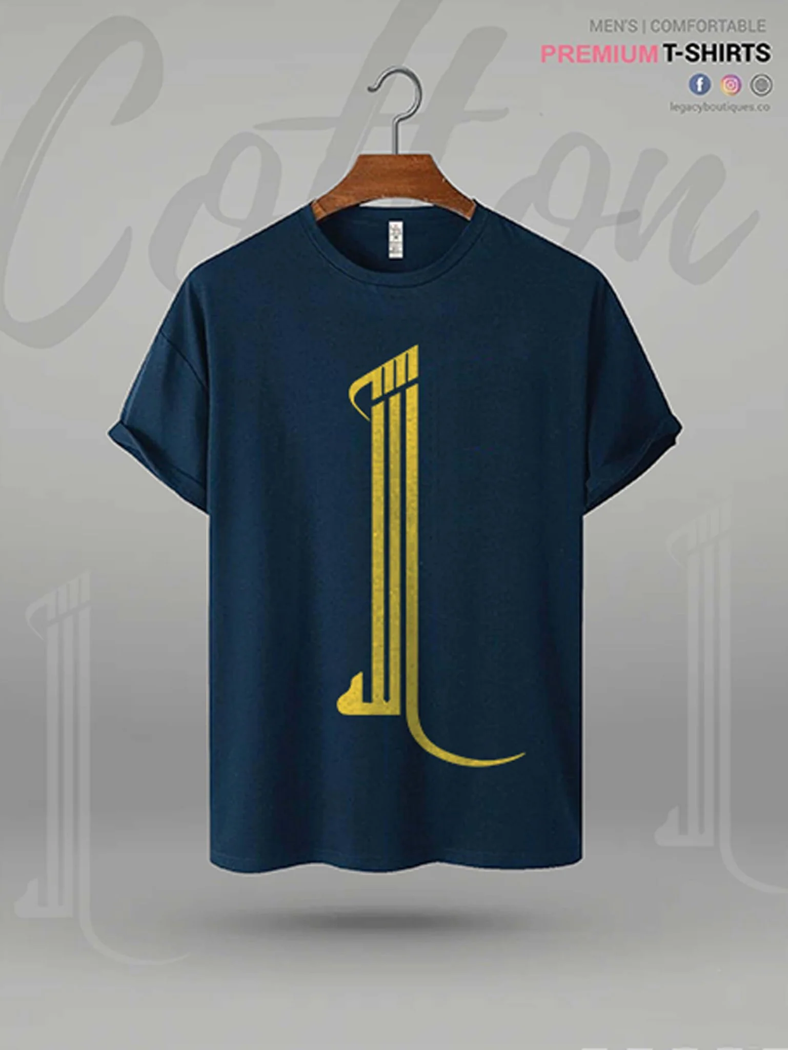 Allah Printed High Quality Men's Islamic T-shirt - Image 3