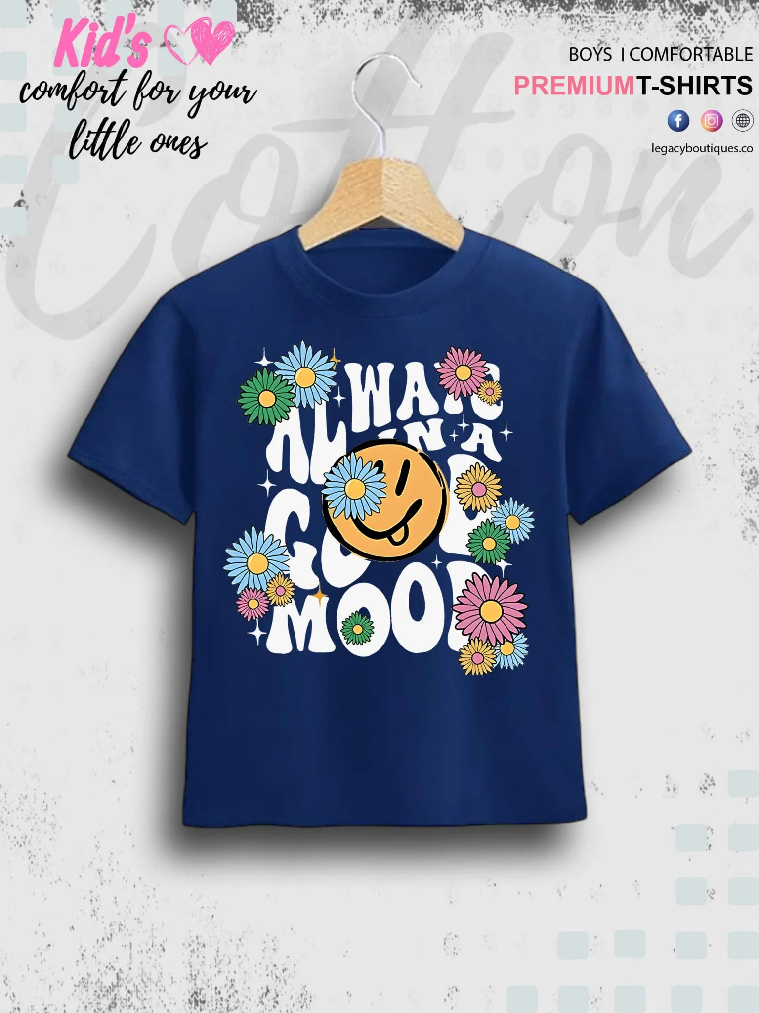 Always In A Good Mood Short Sleeve Girls T-Shirt In Lowest Price Only In Dhaka - Image 3