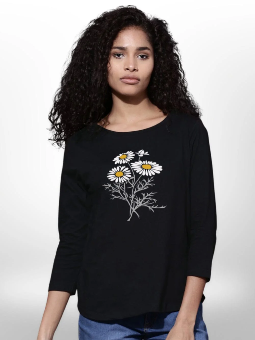 Amazing Flower printed Women T-shirt - Image 7