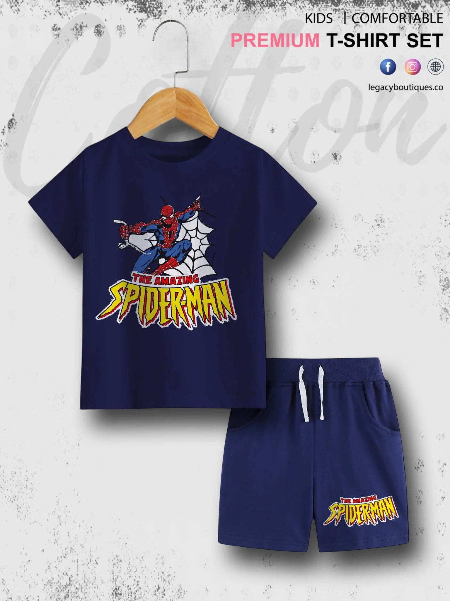Amazing Spider Babies Casual 6 Month To 6 Year Summer Time Babies T-shirt Set - Image 4