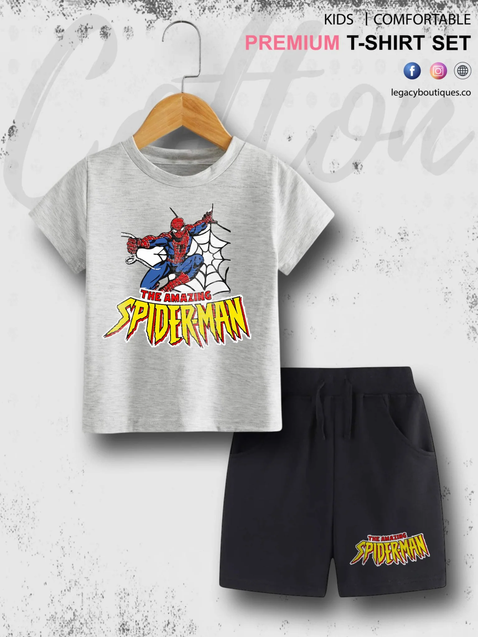 Amazing Spider Babies Casual 6 Month To 6 Year Summer Time Babies T-shirt Set - Image 5