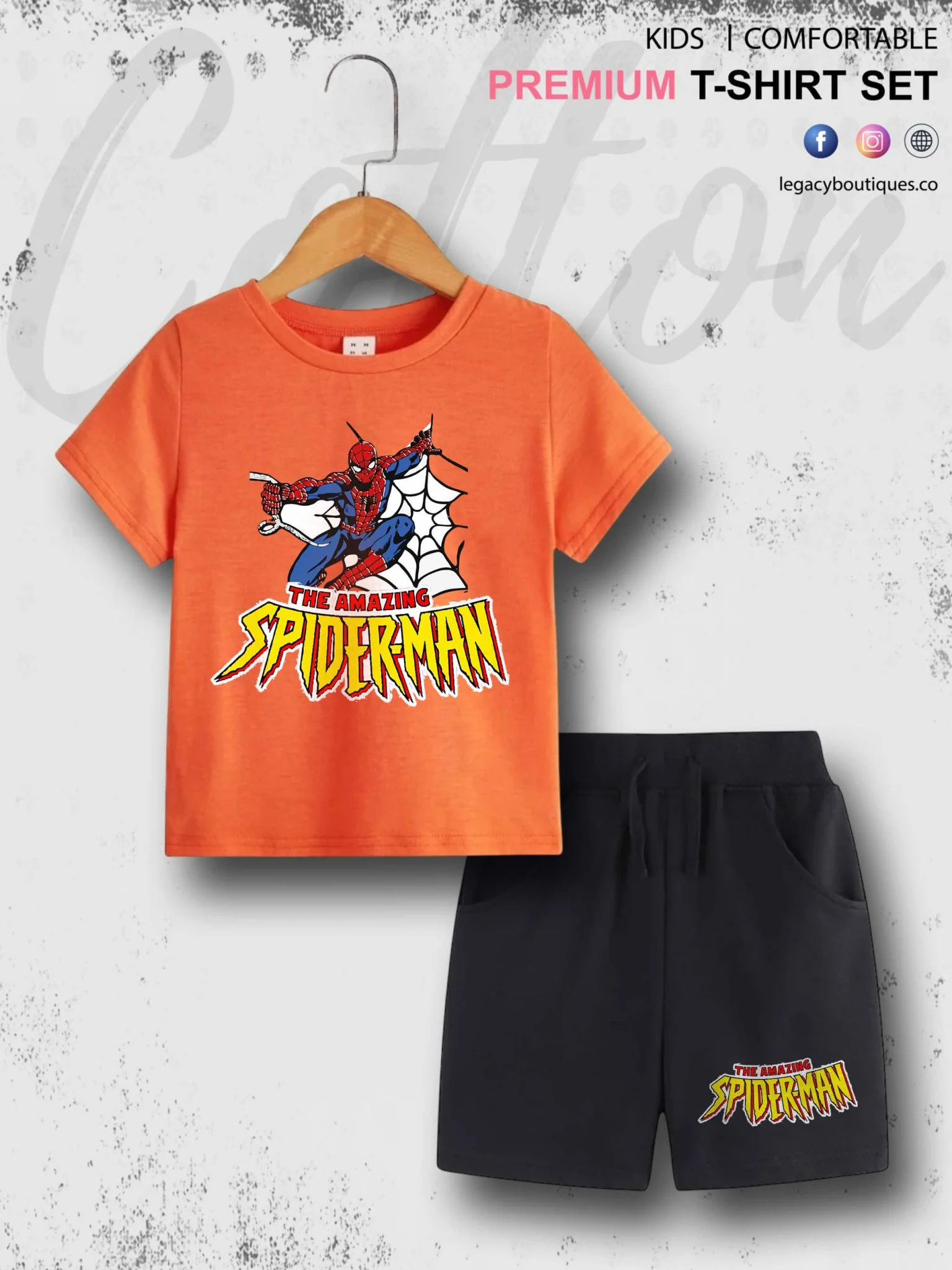 Amazing Spider Babies Casual 6 Month To 6 Year Summer Time Babies T-shirt Set - Image 7