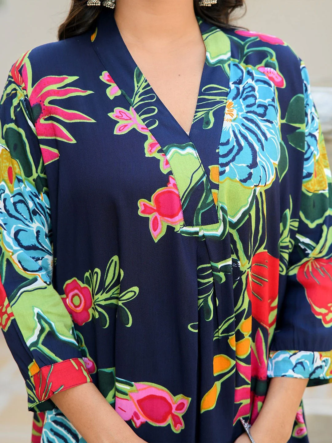 Azure Bloom Straight Kurta