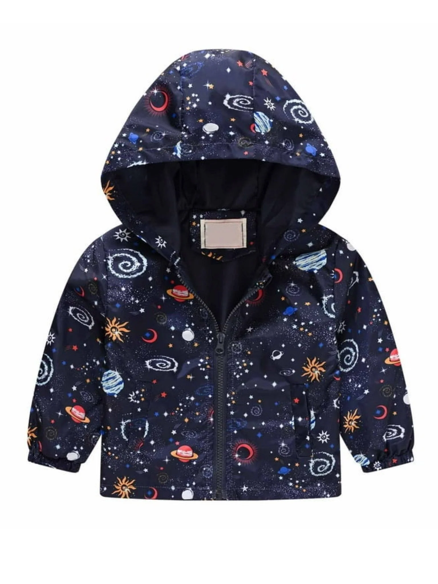 Babies Galaxy Space printed hooded jacket