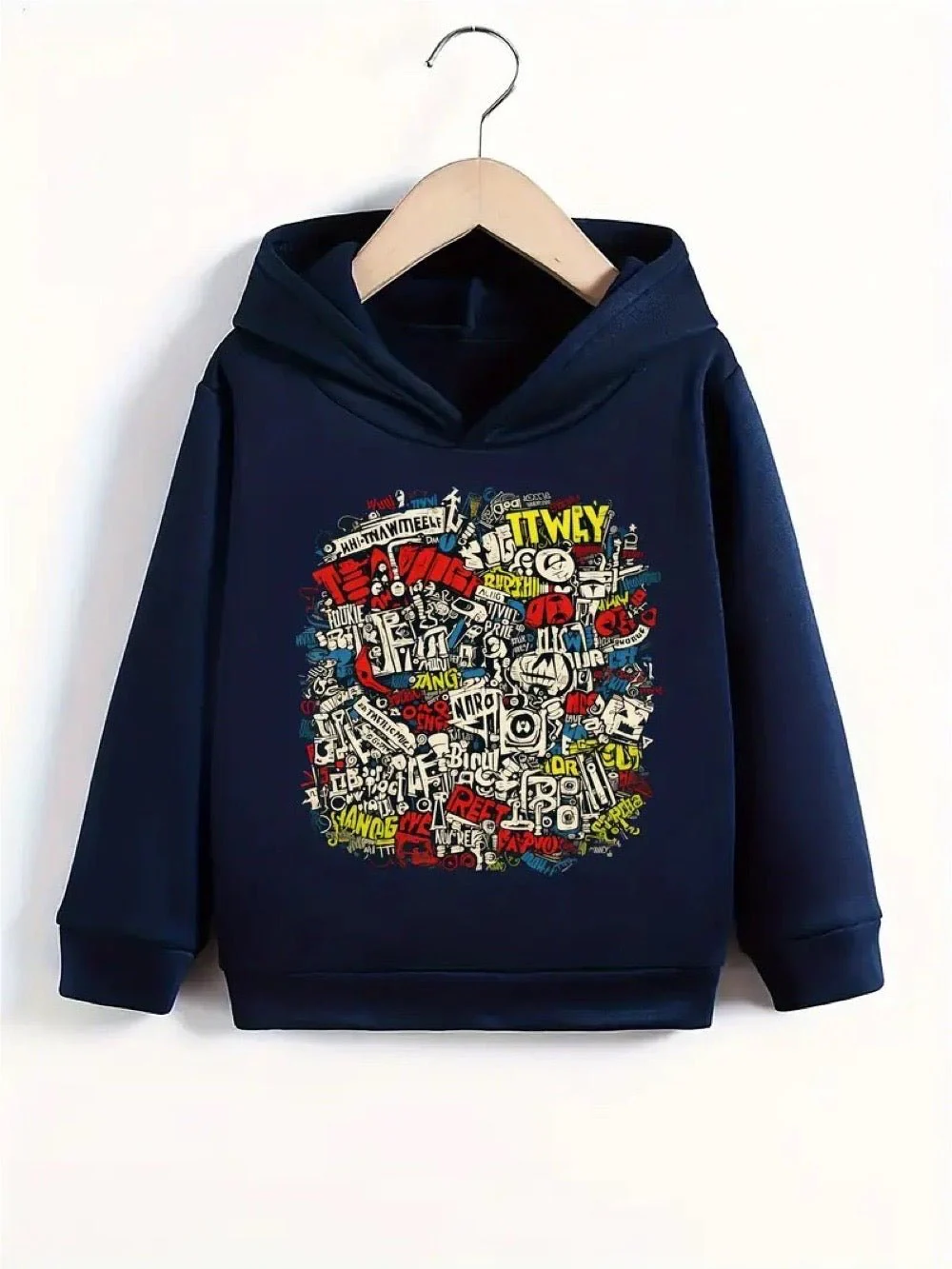 Baby Girls Boys Art Graffiti Hoodies - Image 3