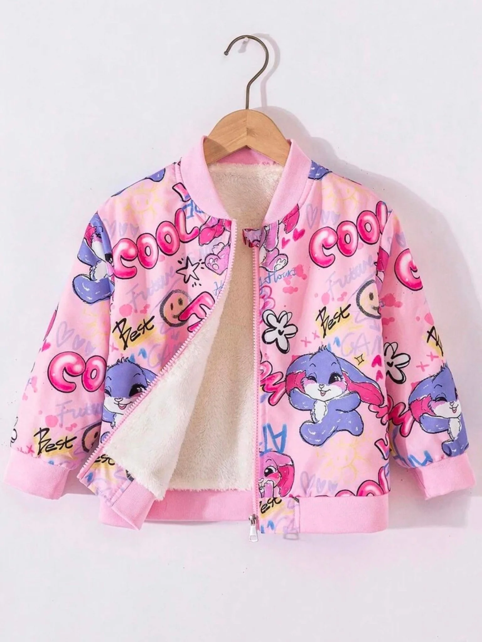 baby girls jacket cartoon printed