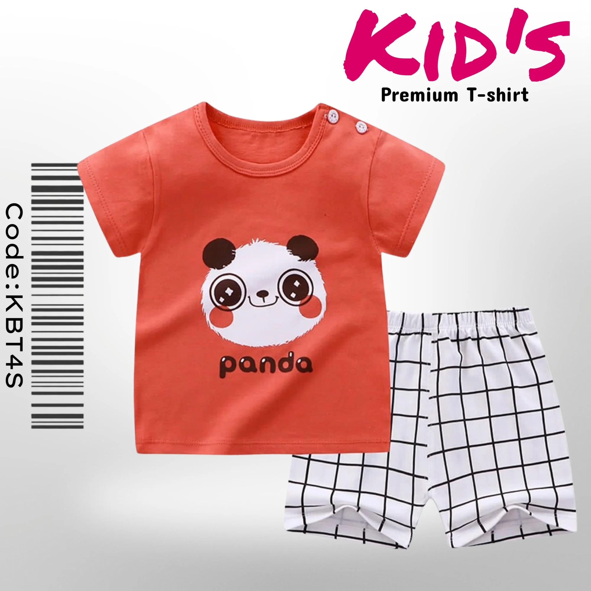 Baby Panda Boys and Girls T-shirt Set