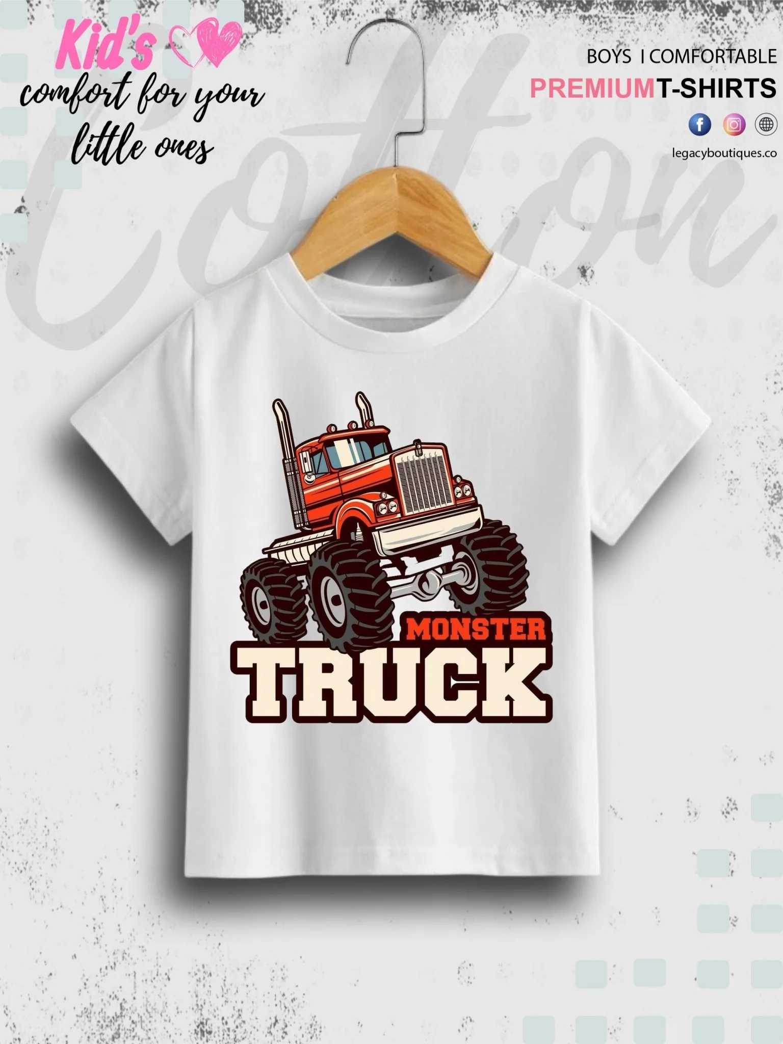 Boys Typography Printed Round Neck Cotton T-shirt - Image 2