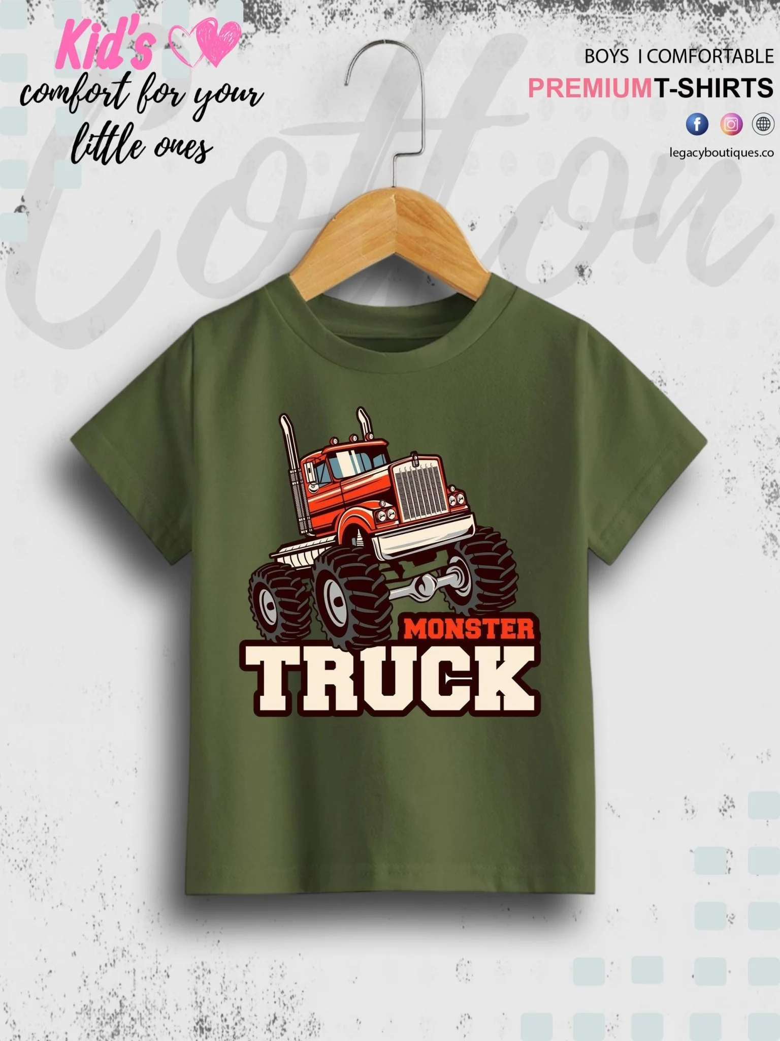Boys Typography Printed Round Neck Cotton T-shirt - Image 3
