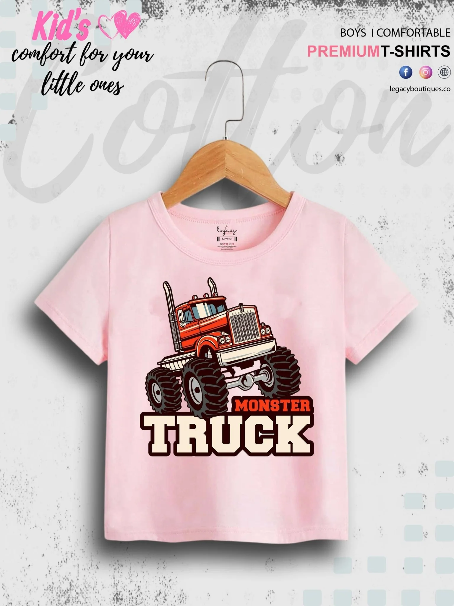 Boys Typography Printed Round Neck Cotton T-shirt - Image 5