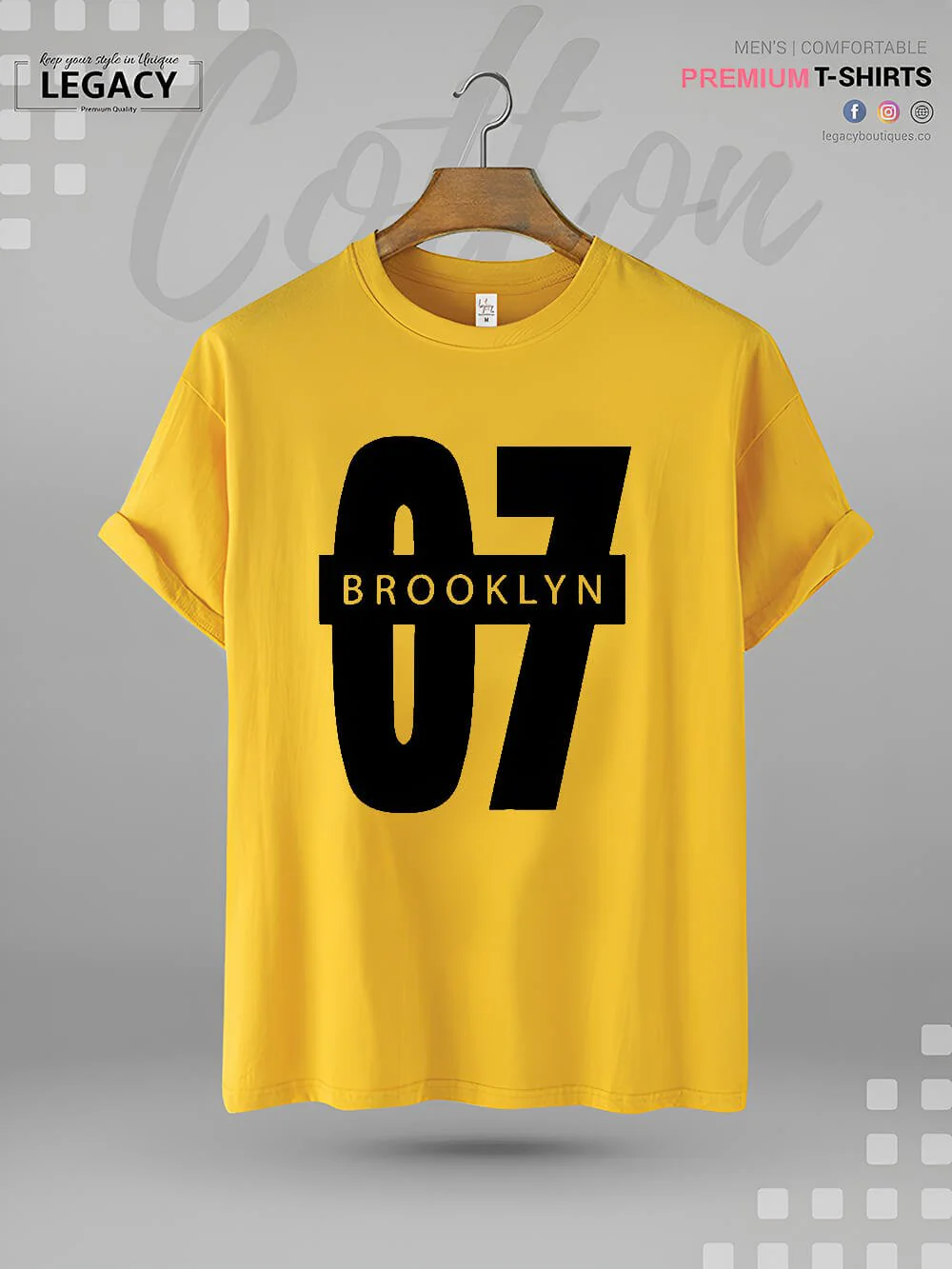 Brooklyn 07 Printed Men's High Quality Tee In Resonable Price - Image 2