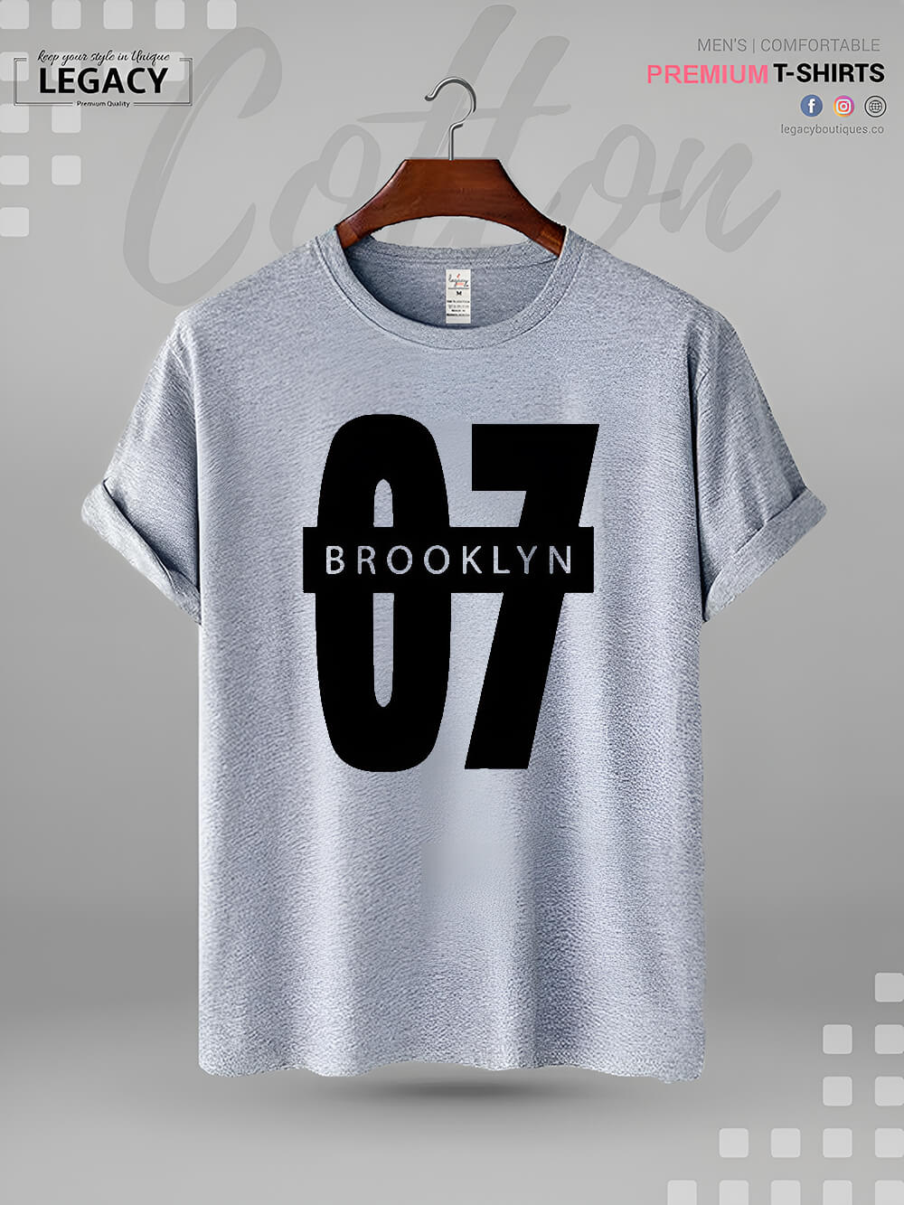Brooklyn 07 Printed Men's High Quality Tee In Resonable Price - Image 3