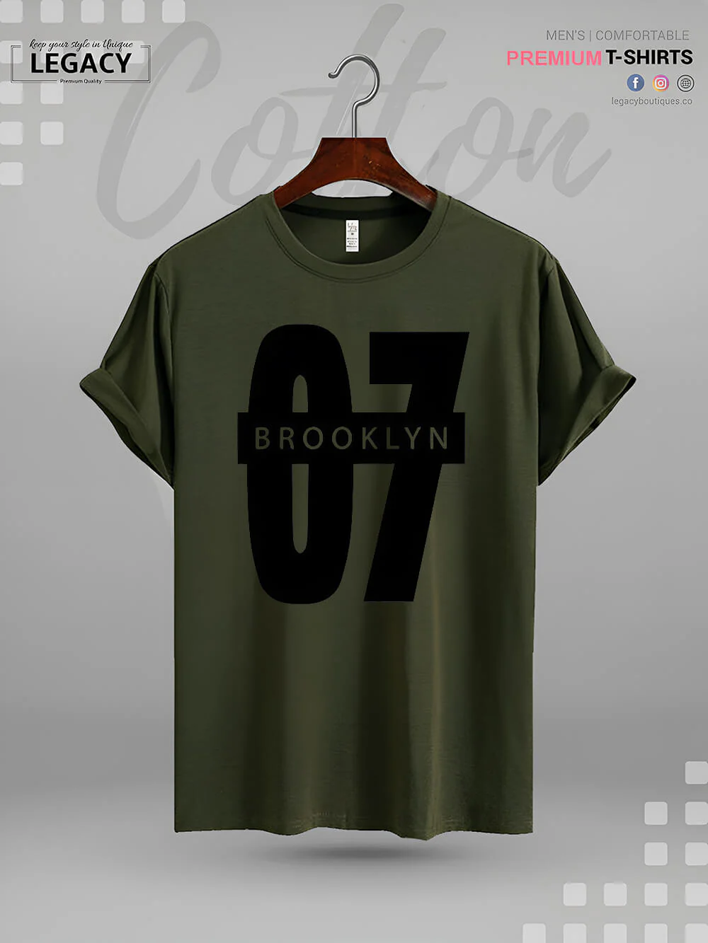 Brooklyn 07 Printed Men's High Quality Tee In Resonable Price - Image 6