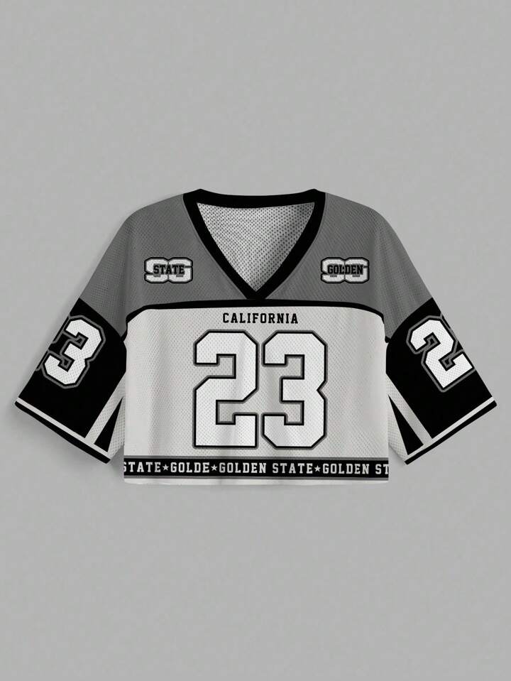 California 23 Printed Drop Shoulder Crop Top - Image 4