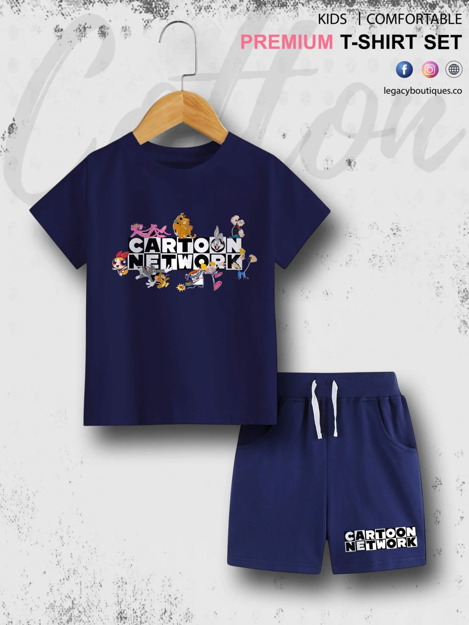 Cartoon Network Logo Characters Printed 6 Month To 6 Year Summer Time Baby & Kids Super Comfy T-shirt Set