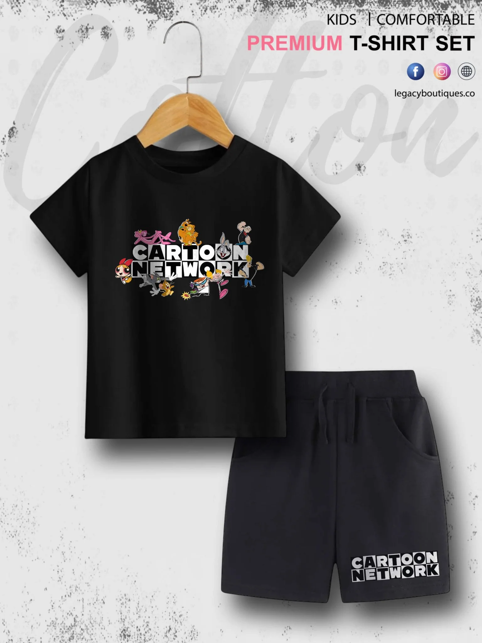 Cartoon Network Logo Characters Printed 6 Month To 6 Year Summer Time Baby & Kids Super Comfy T-shirt Set - Image 2