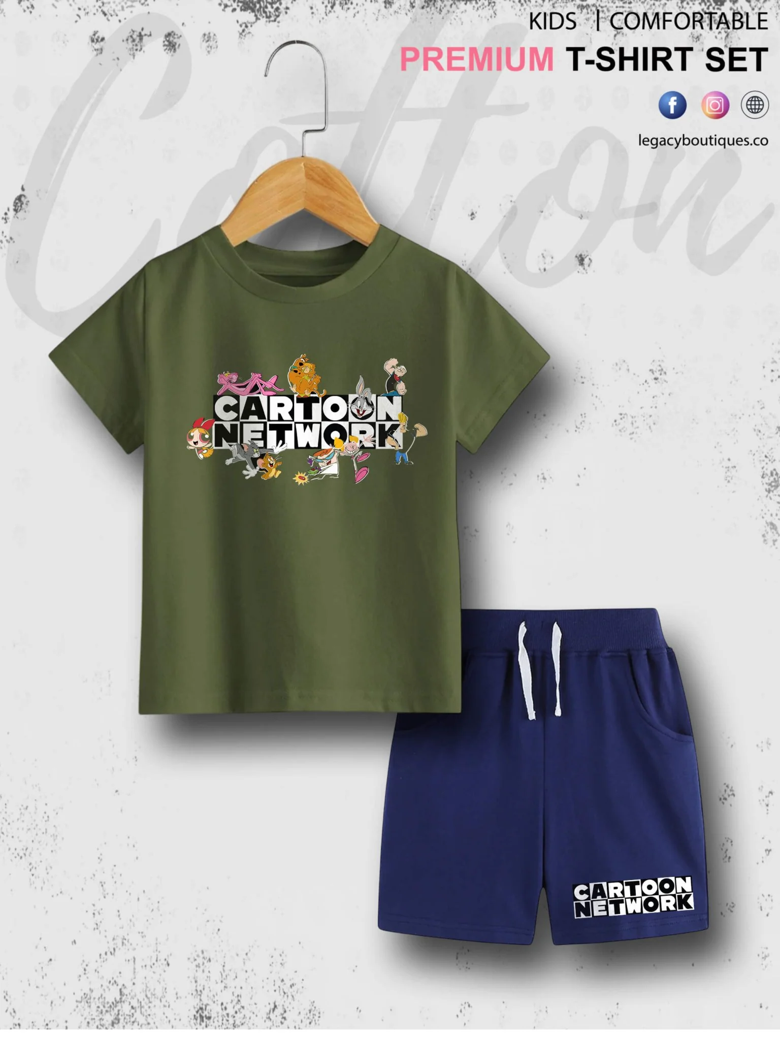 Cartoon Network Logo Characters Printed 6 Month To 6 Year Summer Time Baby & Kids Super Comfy T-shirt Set - Image 4