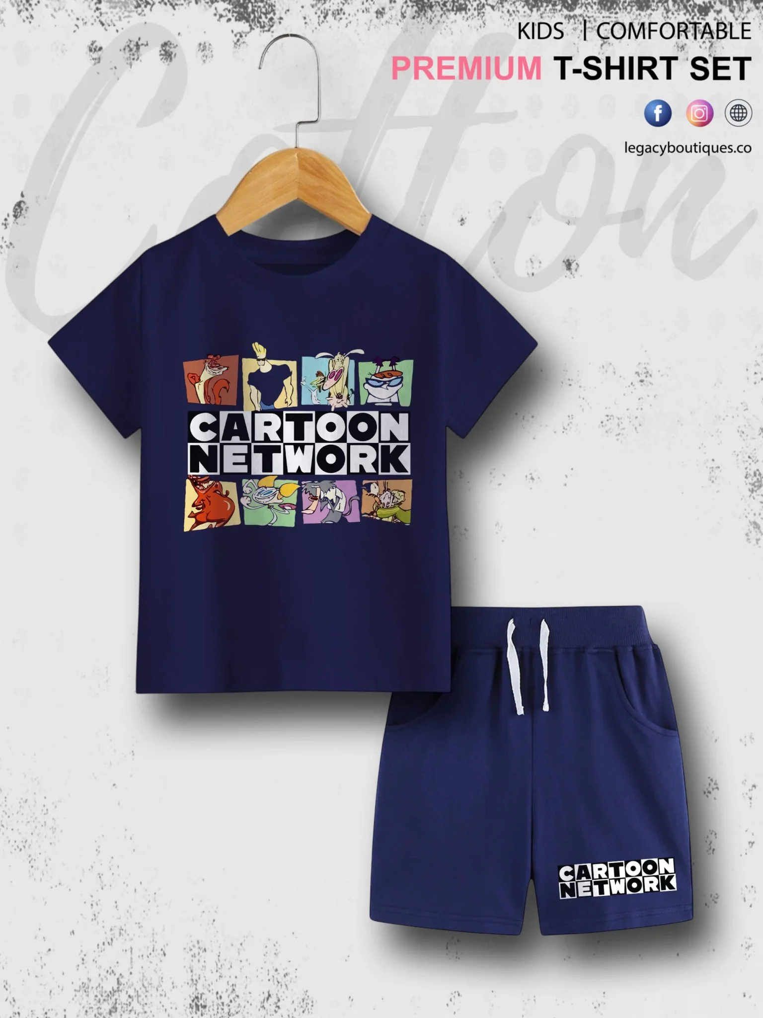Cartoon Network Printed 6 Month To 6 Year Kids High Quality T-shirt Set - Image 2