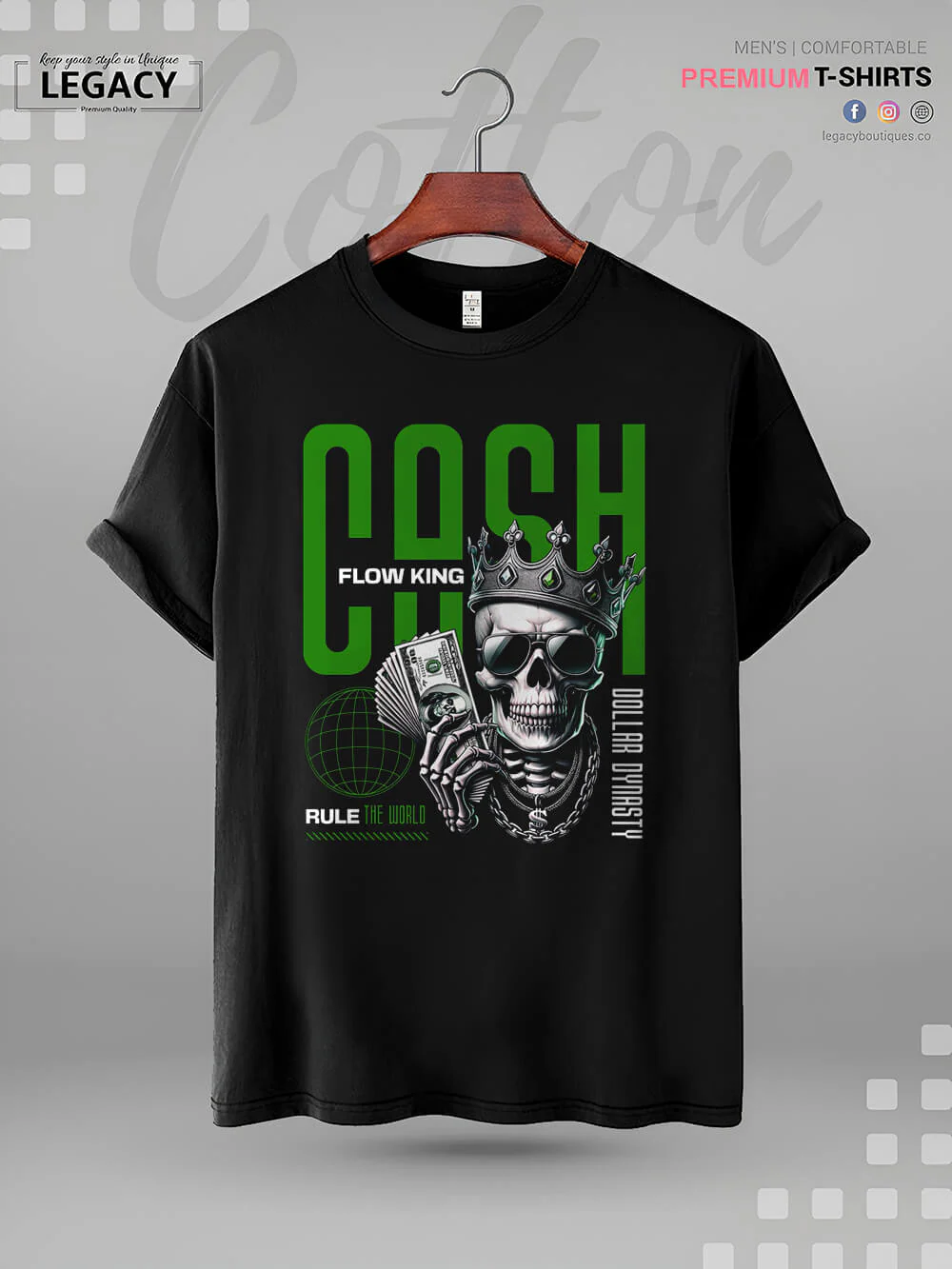 Cash Flow King To Rule The World High Quality In Cheapest Price Men's T-Shirt