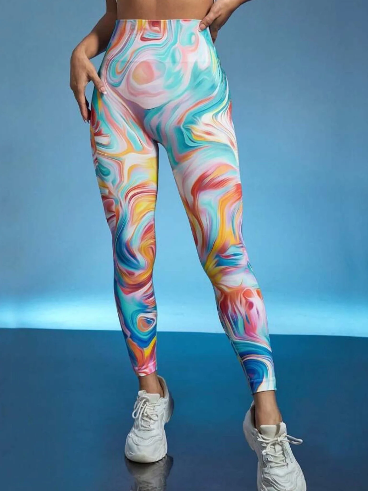 Colorful Marble Print Tiles Pant - Image 5