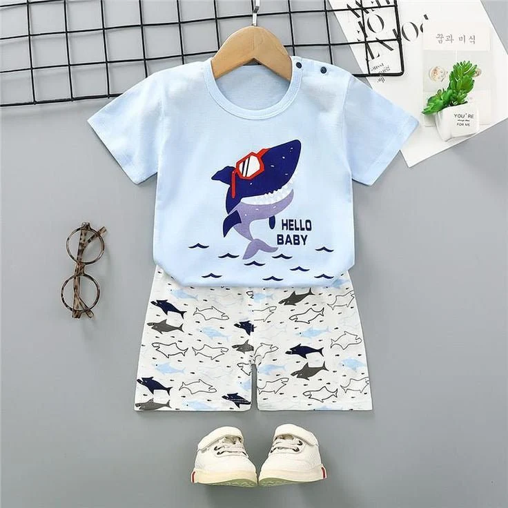 Cool Baby Shark T-shirt Set For Kids - Image 2