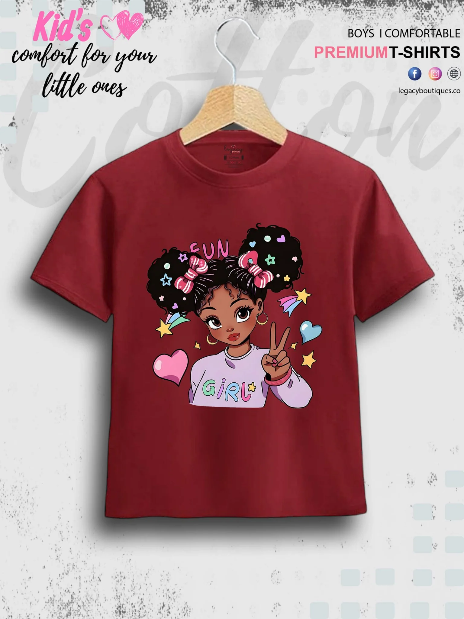 Cool Fun Girl Printed Kids Girls High Quality T-Shirt In Best Price Only In Dhaka - Image 3