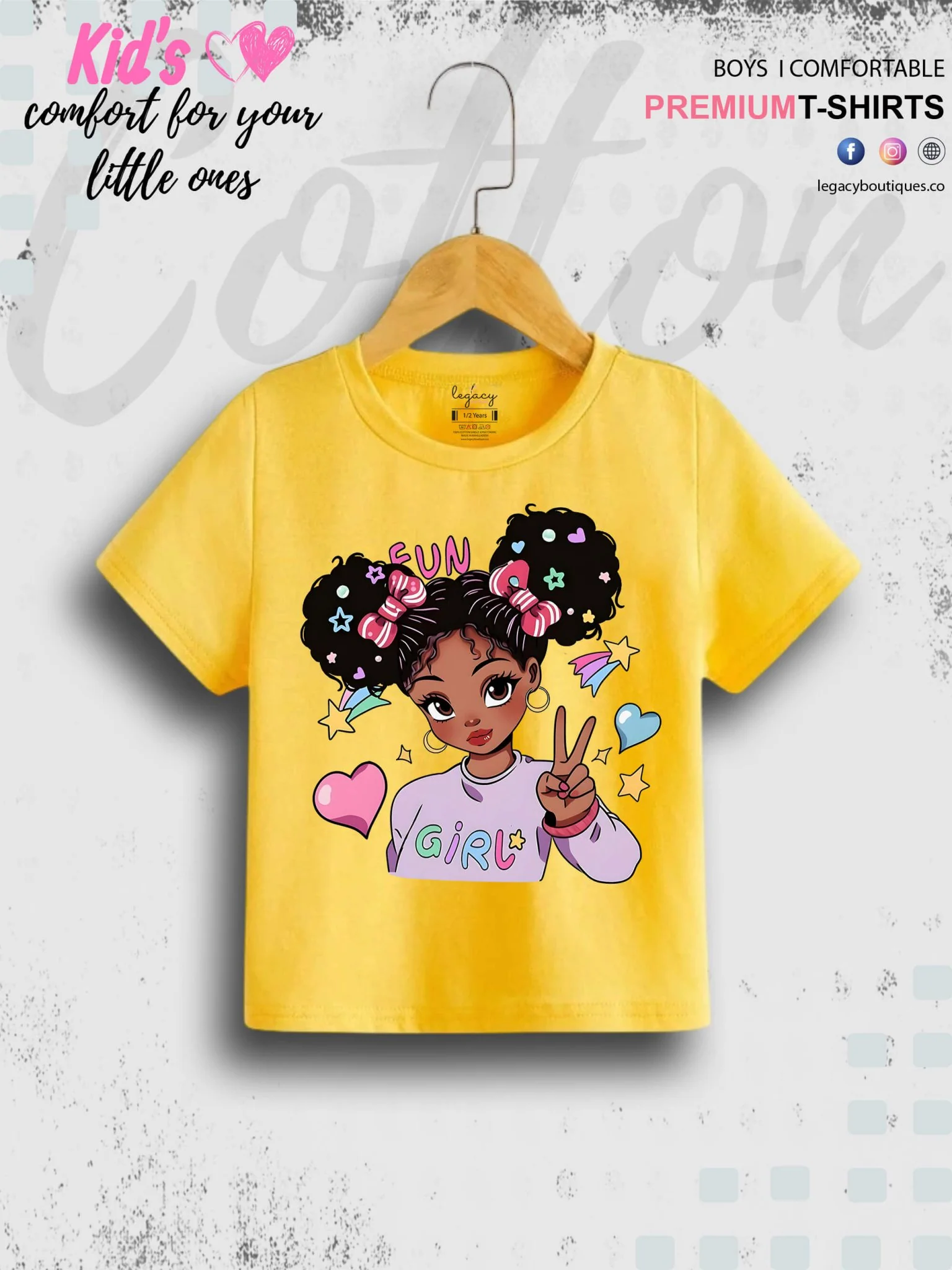 Cool Fun Girl Printed Kids Girls High Quality T-Shirt In Best Price Only In Dhaka - Image 5