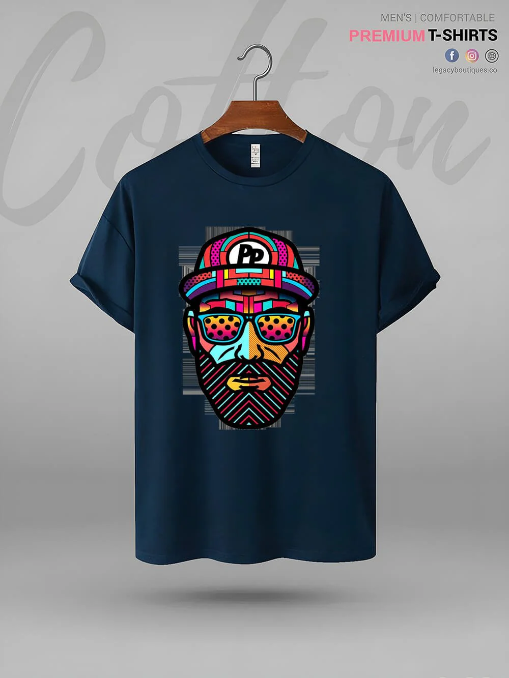Cool Man Face Logo Printed Premium Quality Mens Tshirt In Lowest Price