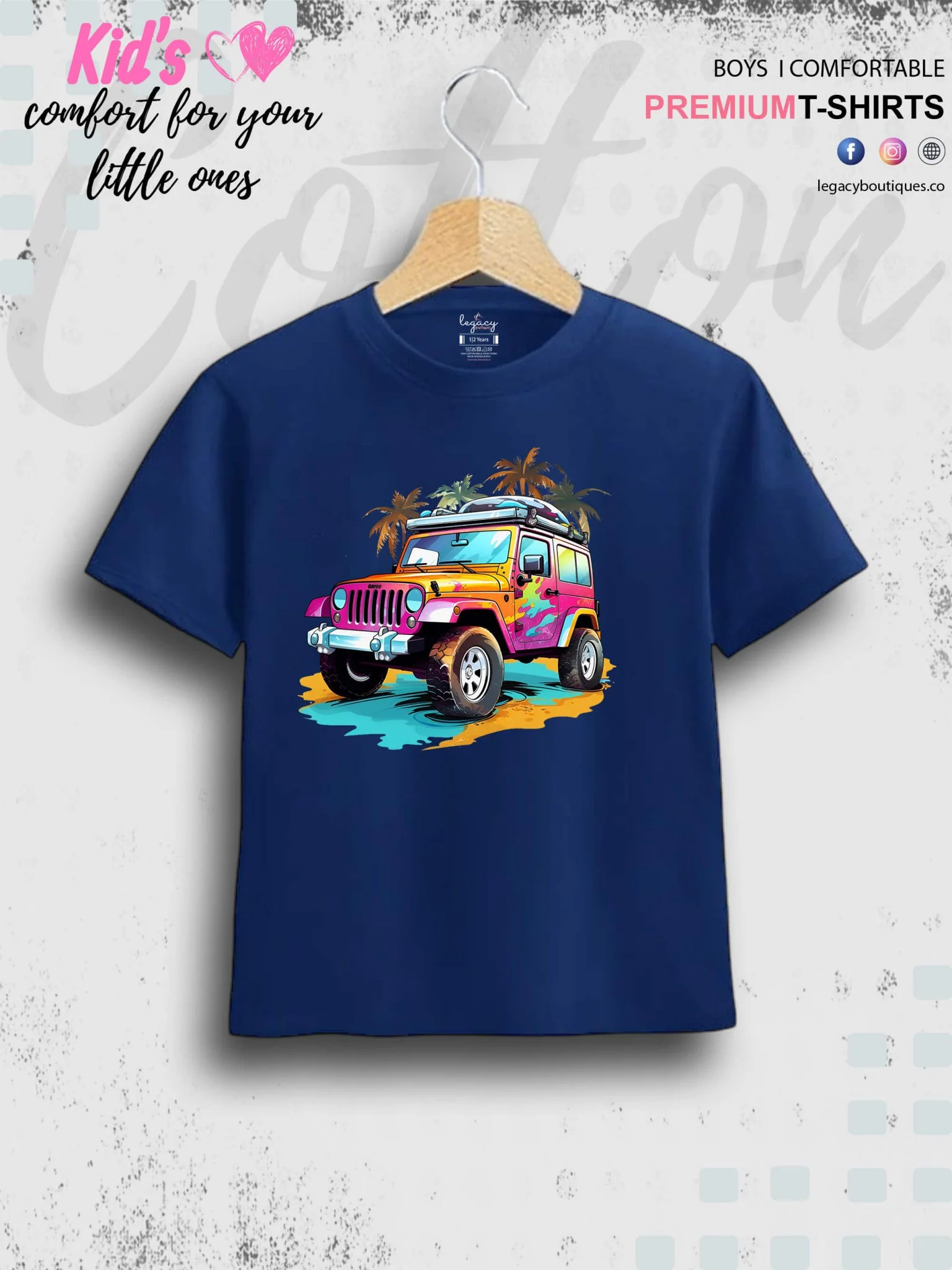 Cool Off Road Jeep Car Print Baby Boys T-Shirt In Lowest Price Only In Dhaka - Image 9