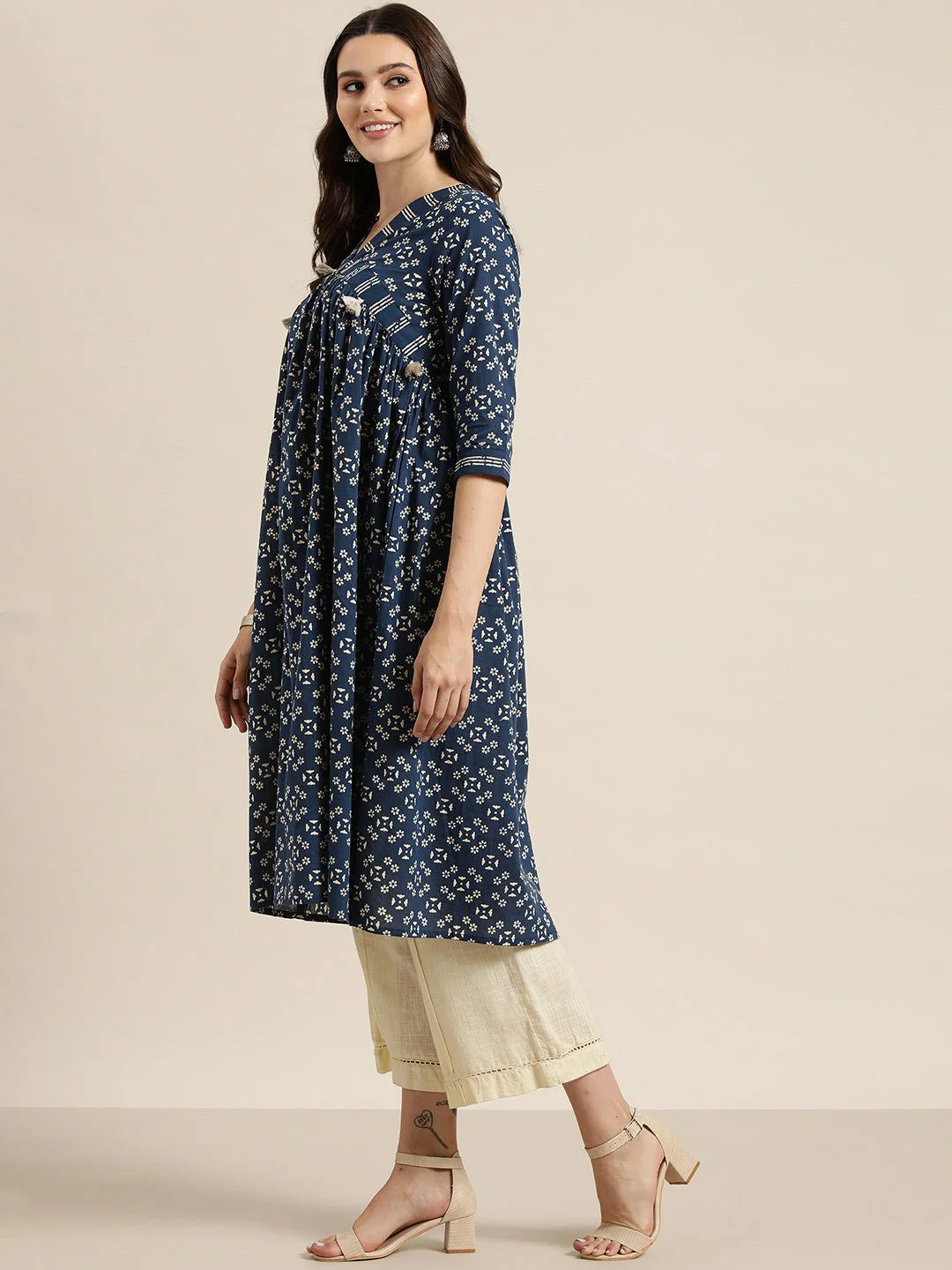 Coral Petal Ethnic Shirt - Image 2