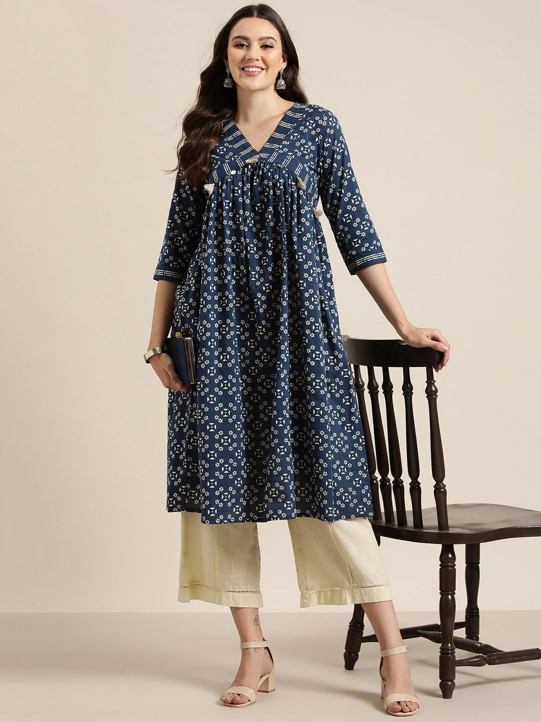 Coral Petal Ethnic Shirt - Image 4