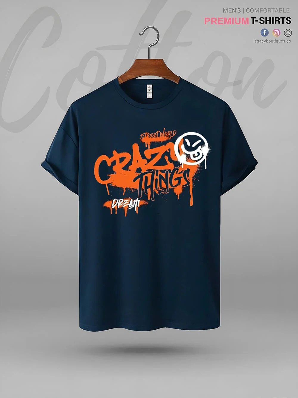 Crazy Things Dream Good Quality Mens Tshirt In Lowest Price In BD - Image 2