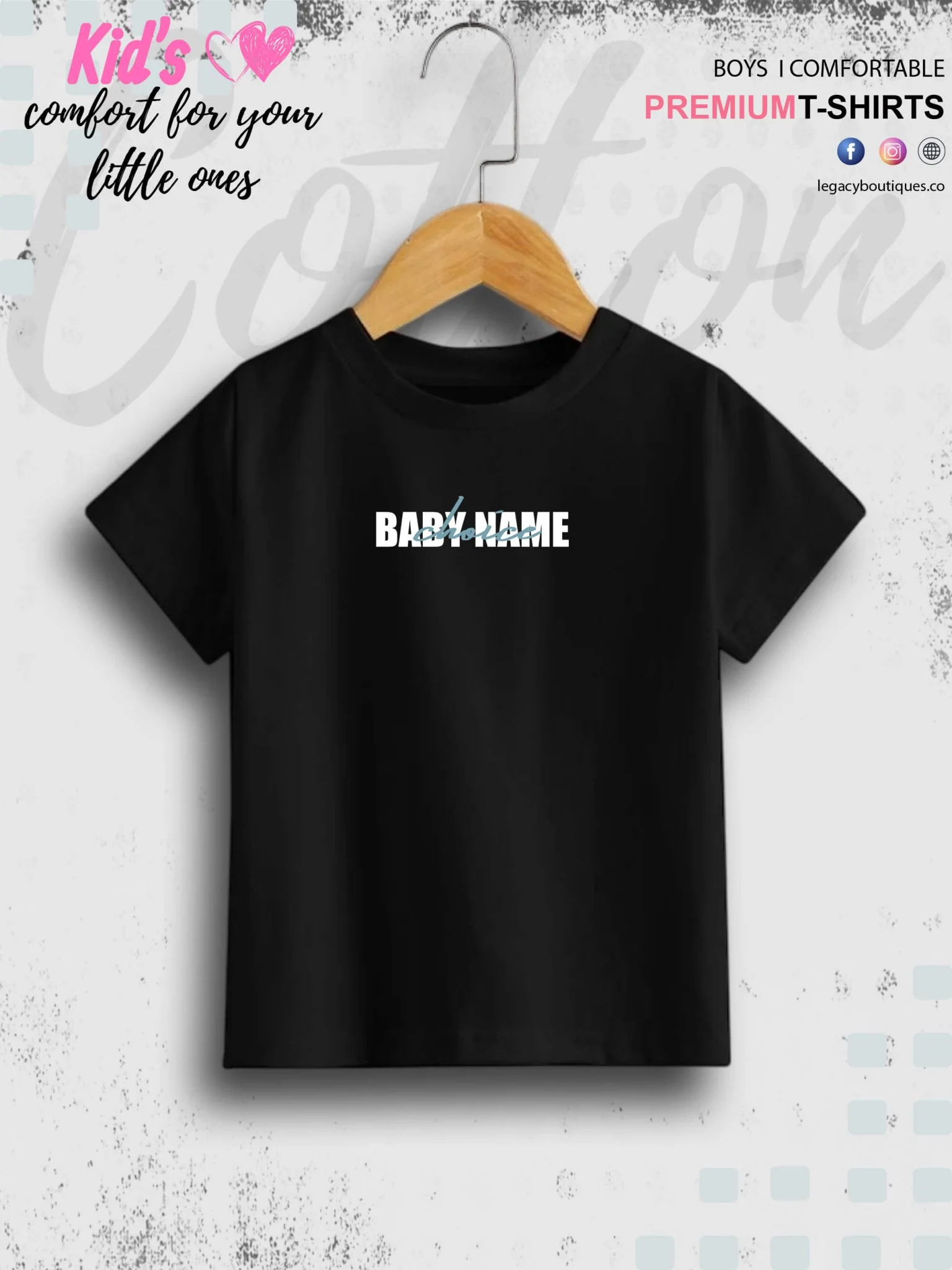 Custom baby name cotton kids t-Shirt 1 To 11 Years - Image 4