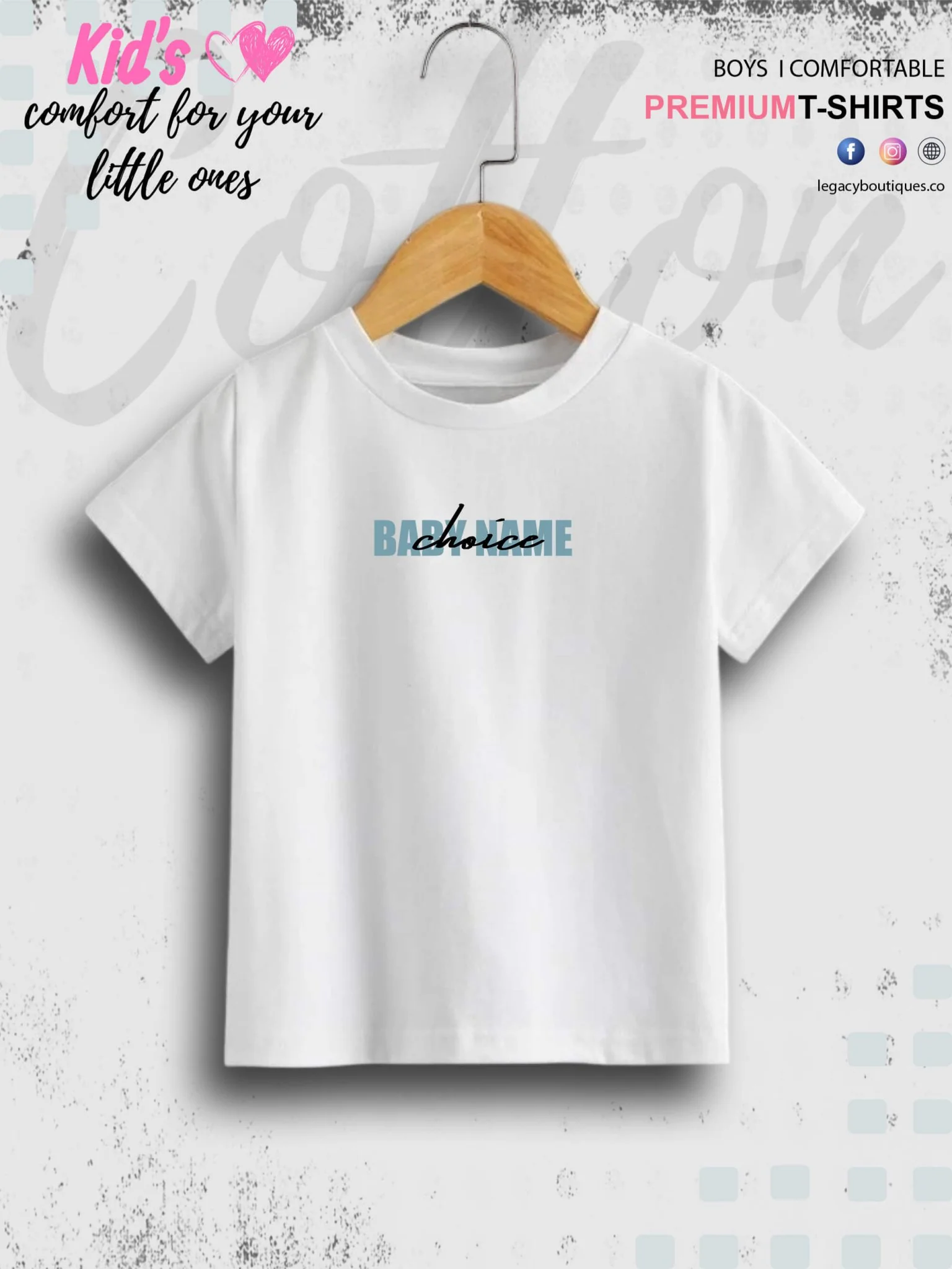 Custom baby name cotton kids t-Shirt 1 To 11 Years - Image 5