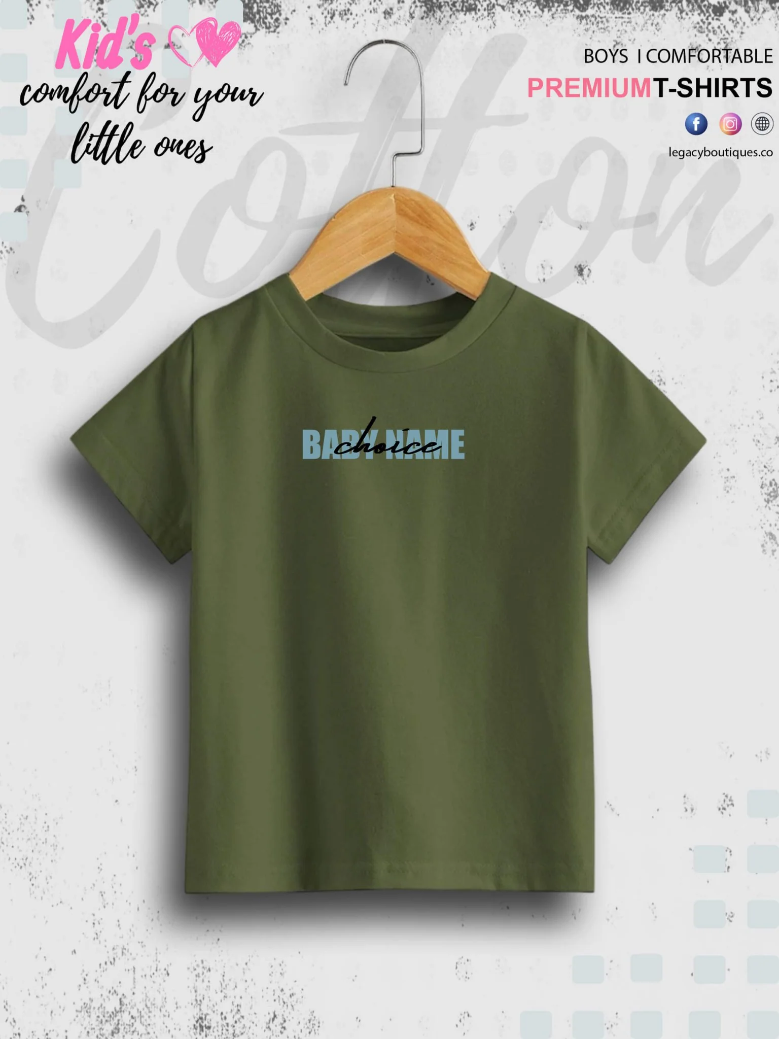 Custom baby name cotton kids t-Shirt 1 To 11 Years - Image 7