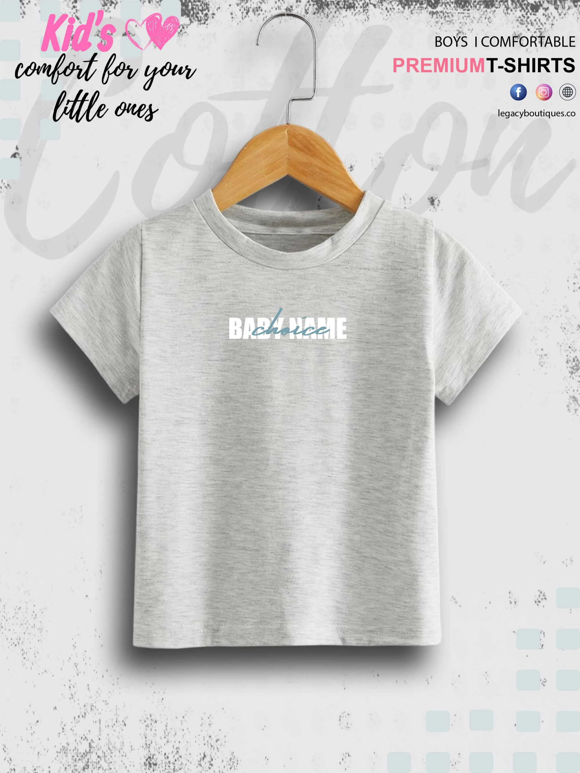 Custom baby name cotton kids t-Shirt 1 To 11 Years - Image 9