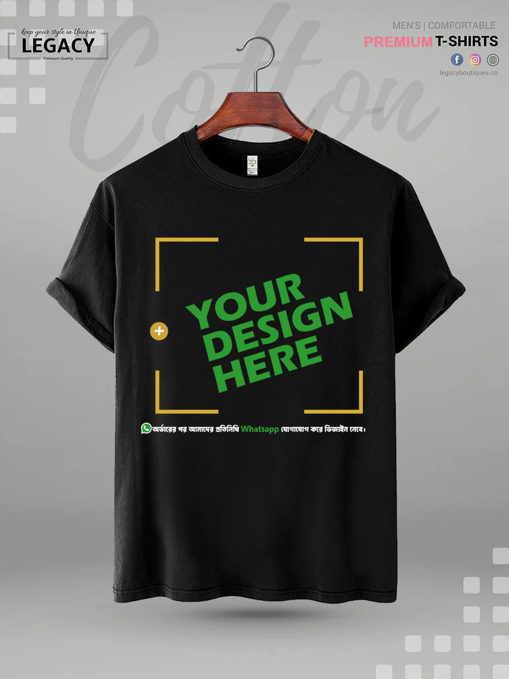 Customise your own Colourful Design cotton t-shirt BD