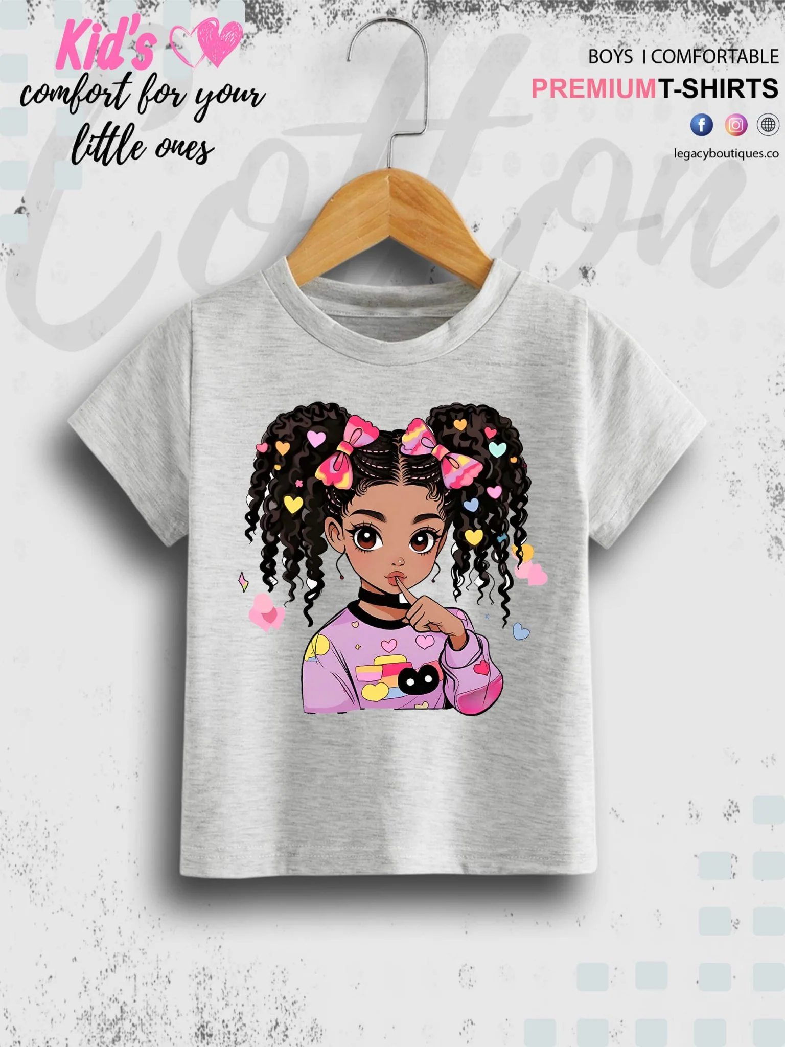 Cute Ponytail Girl Printed 1 To 11 Year Girls Summer Time T-Shirt In Lowest Price Only In BD - Image 3