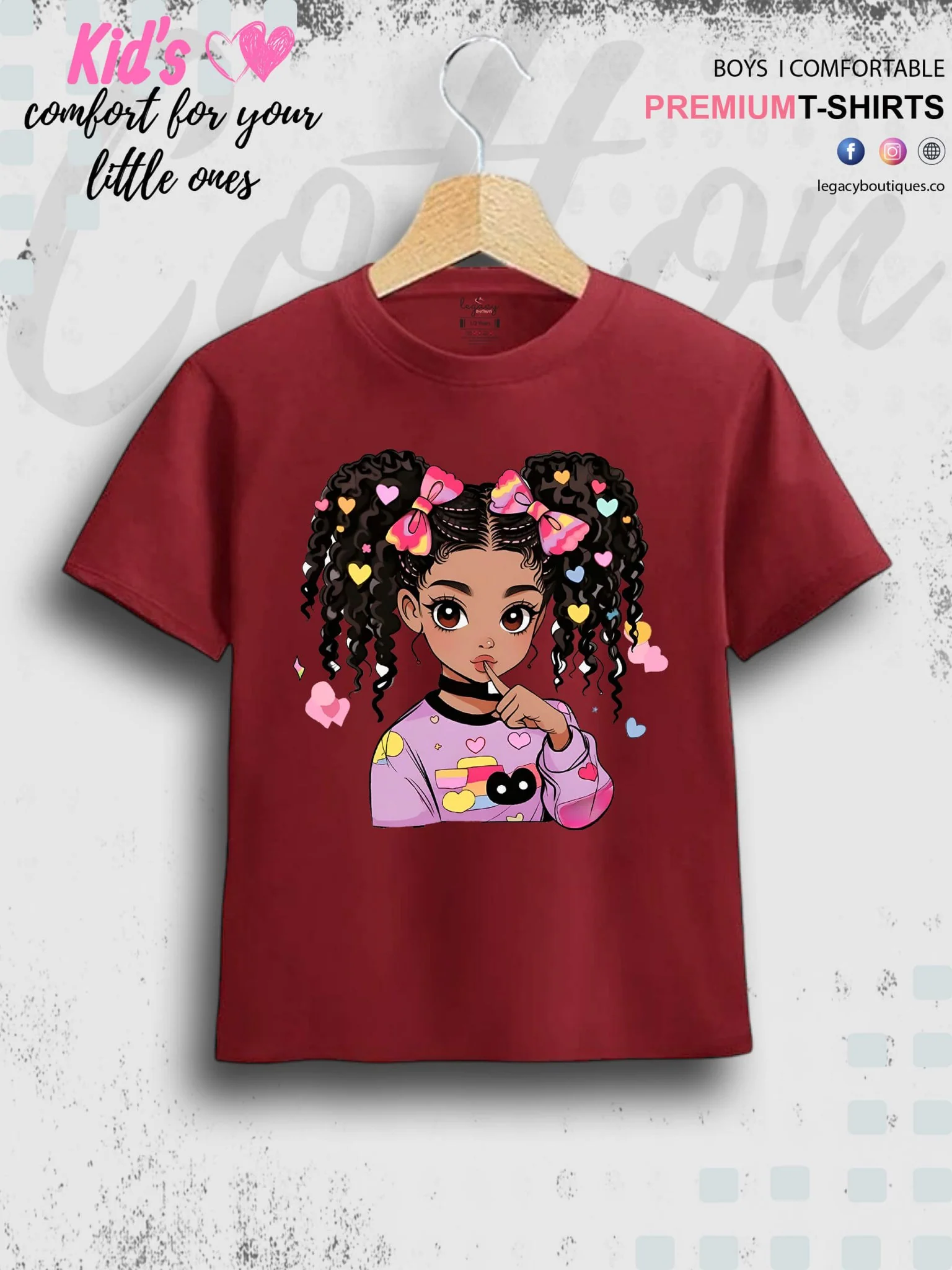 Cute Ponytail Girl Printed 1 To 11 Year Girls Summer Time T-Shirt In Lowest Price Only In BD - Image 4